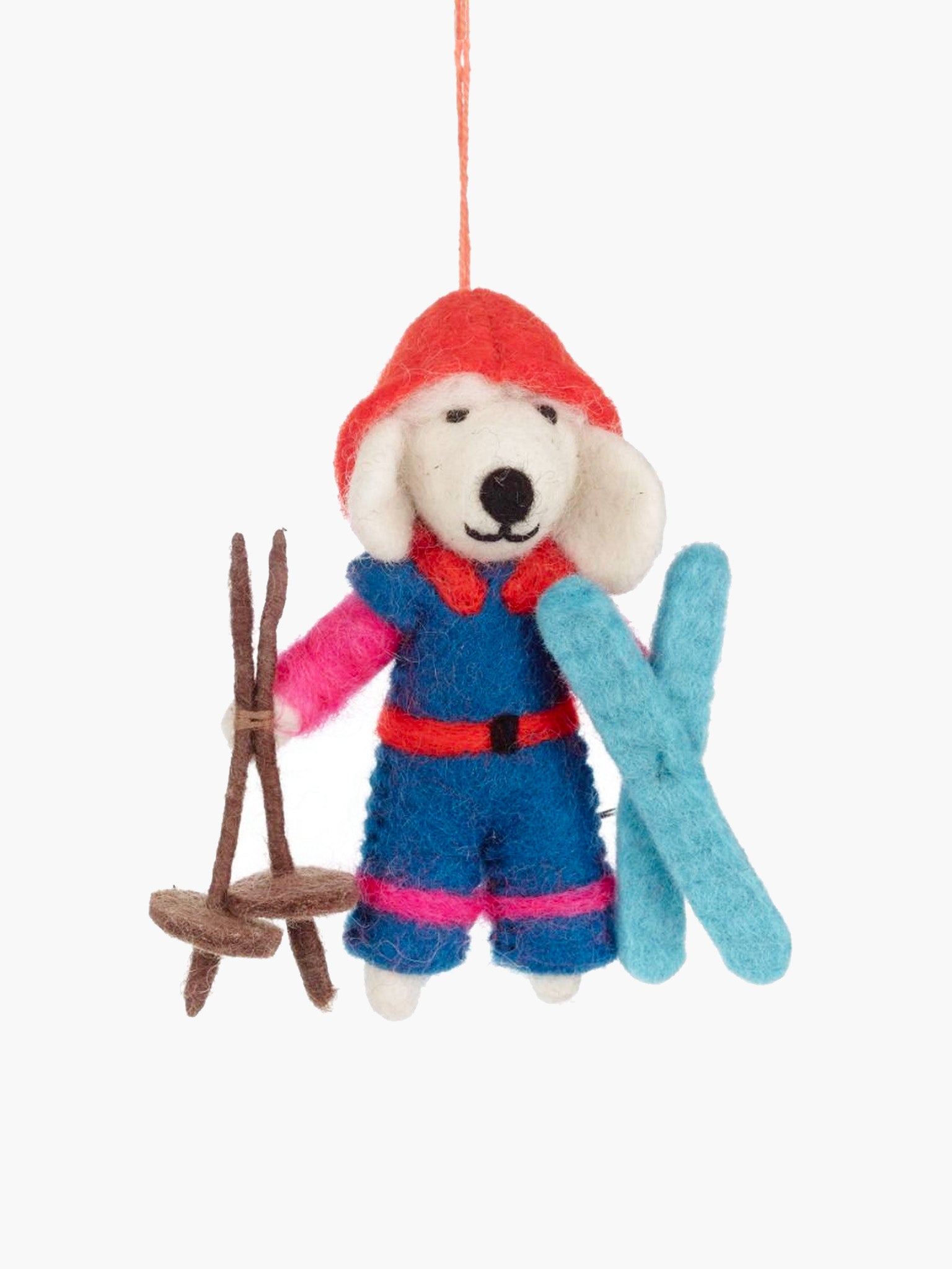 Porscha the Skiing Poodle Ornament