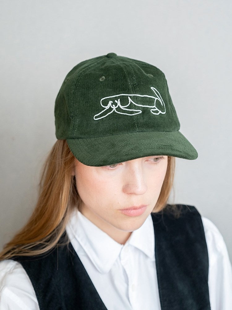 Lovis Corduroy Cap - Dark Green x Freja Erixan