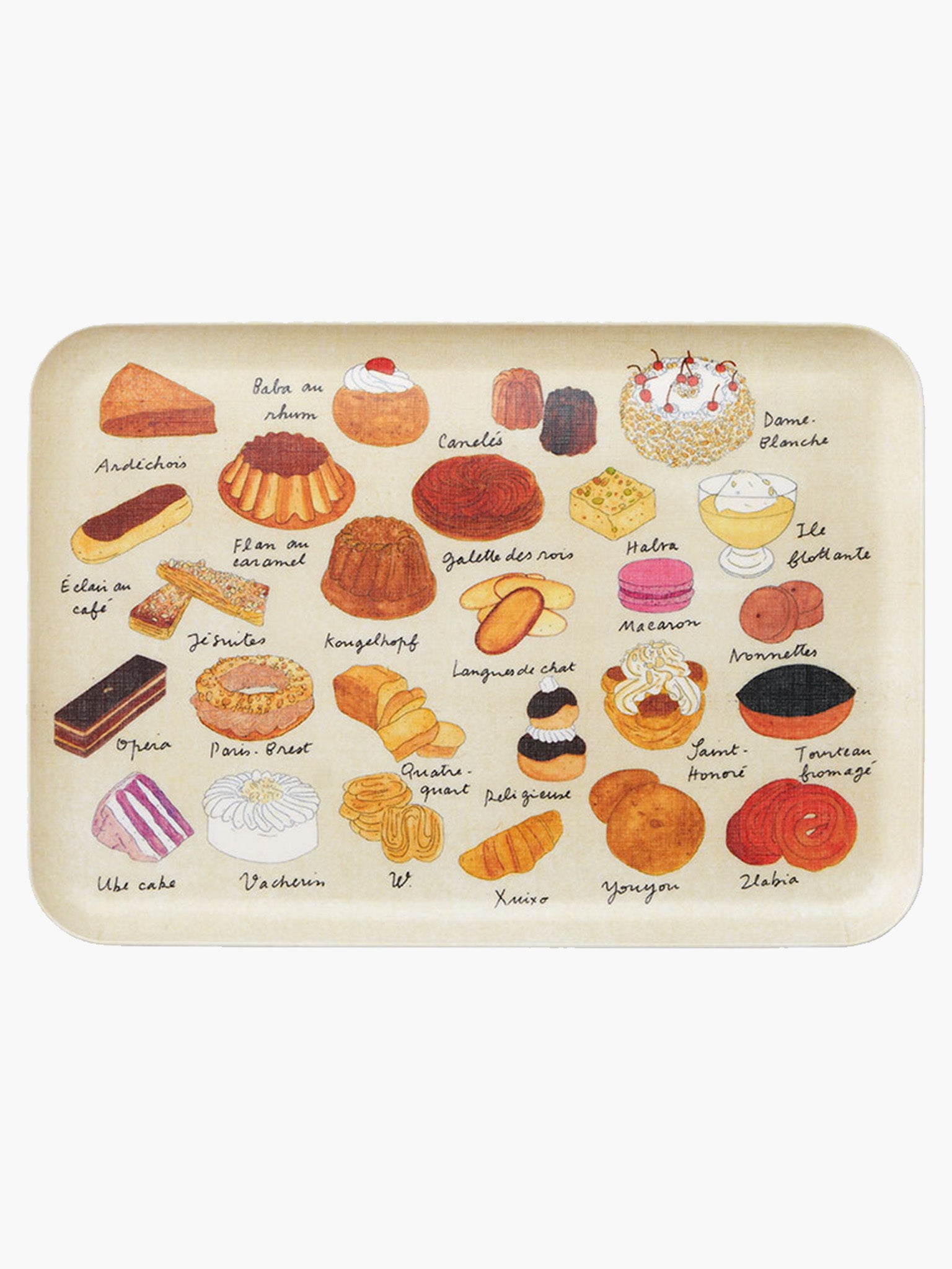 Linen Tray M - Sweets x Isabelle Boinot Gateau (33x23cm)
