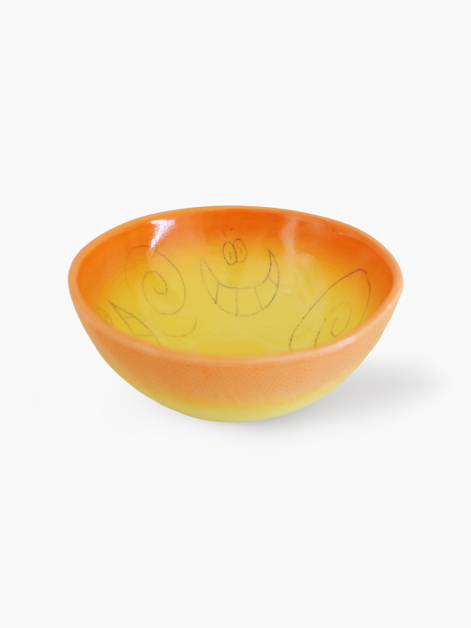 Small Bowl - Yellow Orange Gradient Sketch