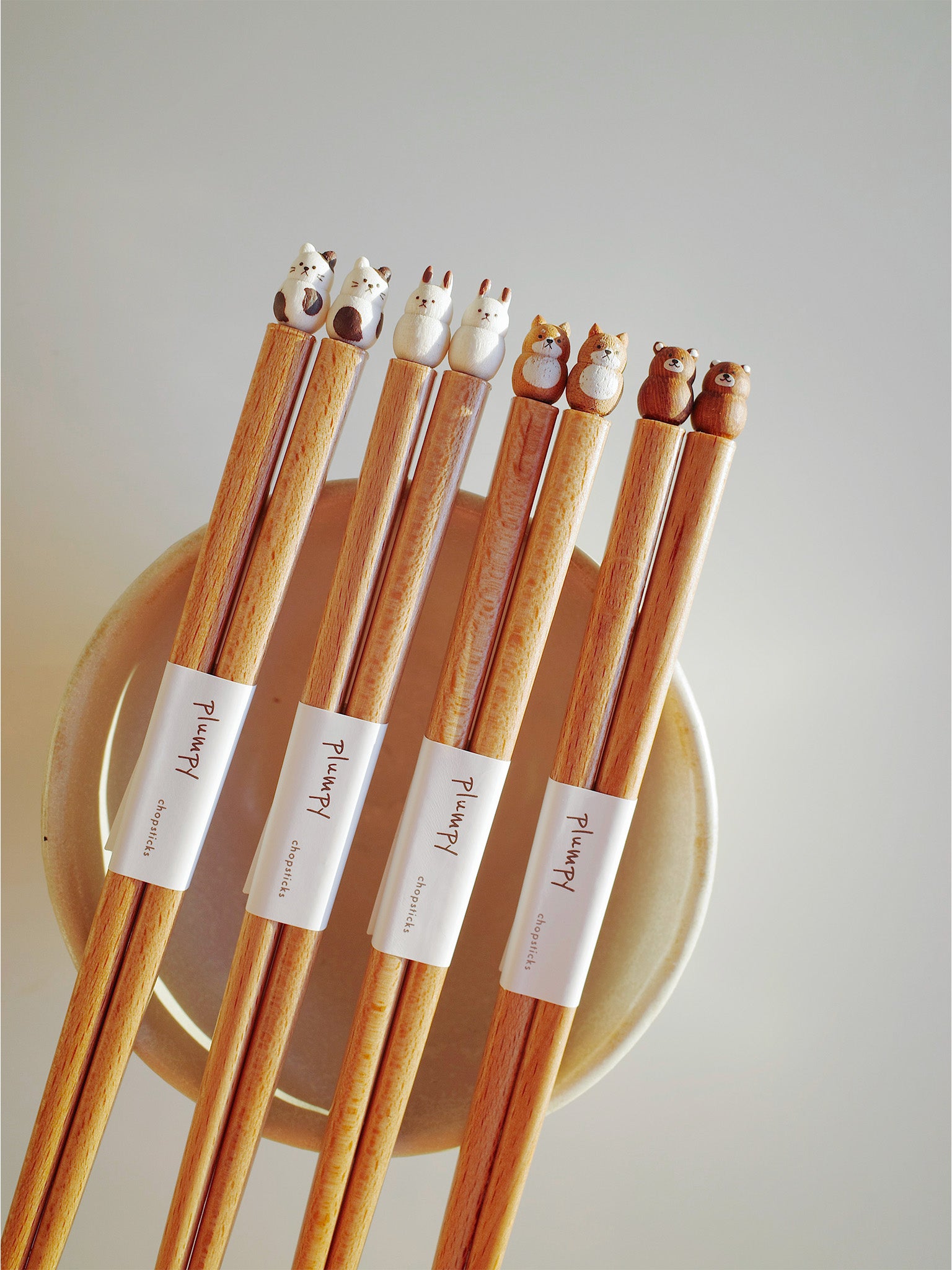 Plumpy Wood Chopsticks (4 Styles)