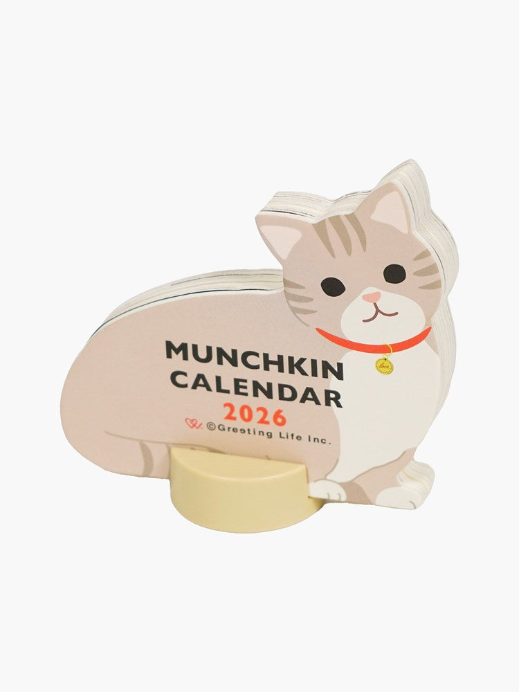 Die-Cut 2026 Calendar - Munchkin Cat