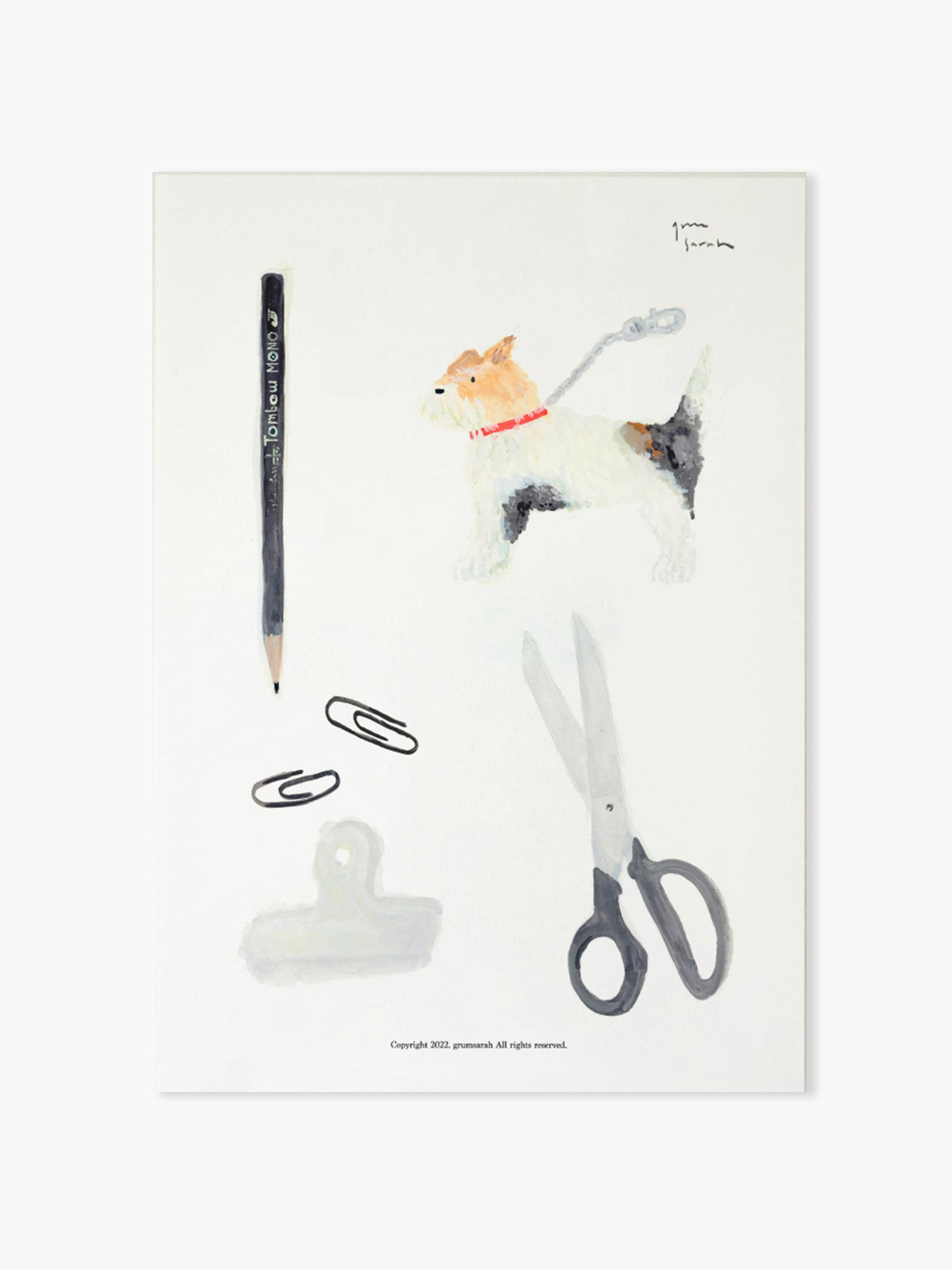 Pencil, Scissors Poster by grumsarah (A3)