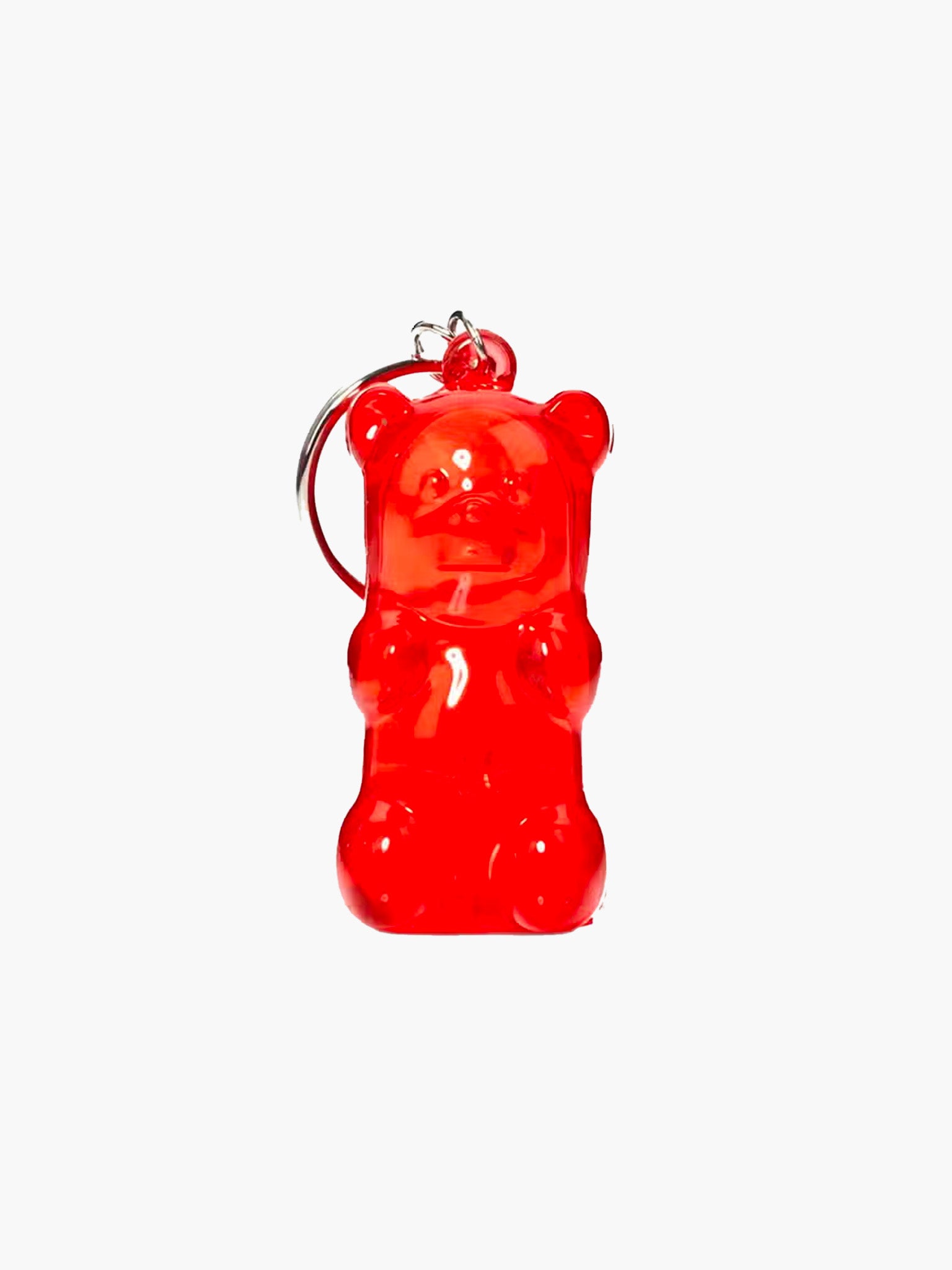 Gummy Bear Squeezable Light-Up Keychain - Red