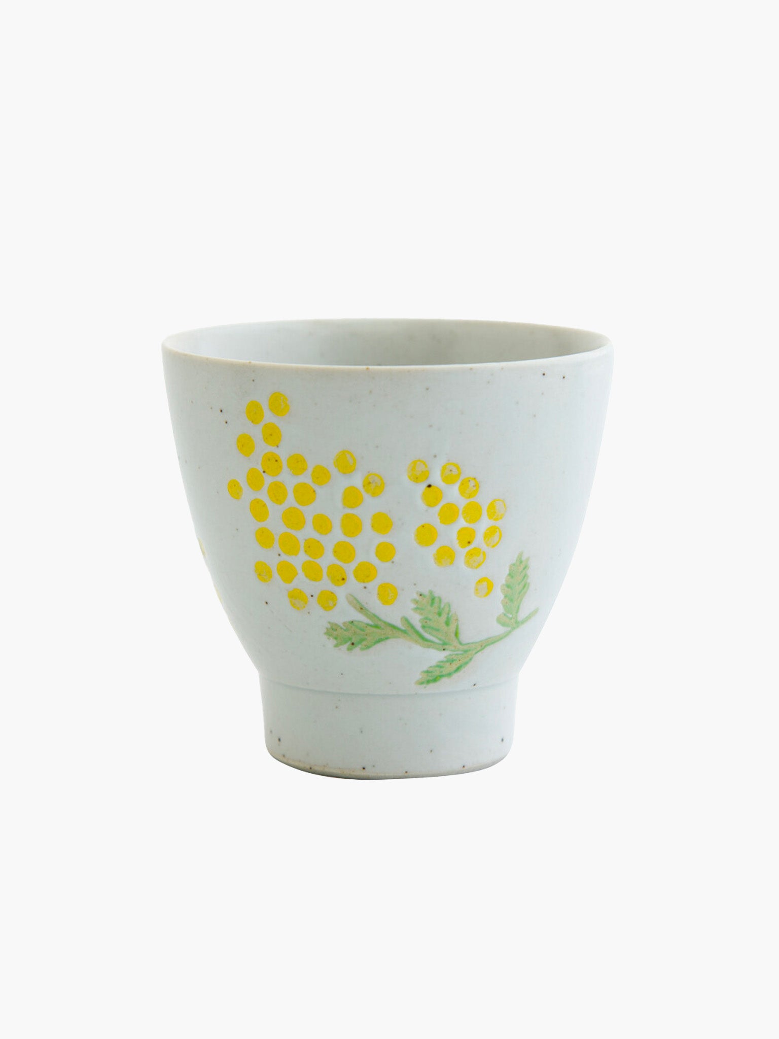 Mimosa Waltz Hasamiware Cup - White