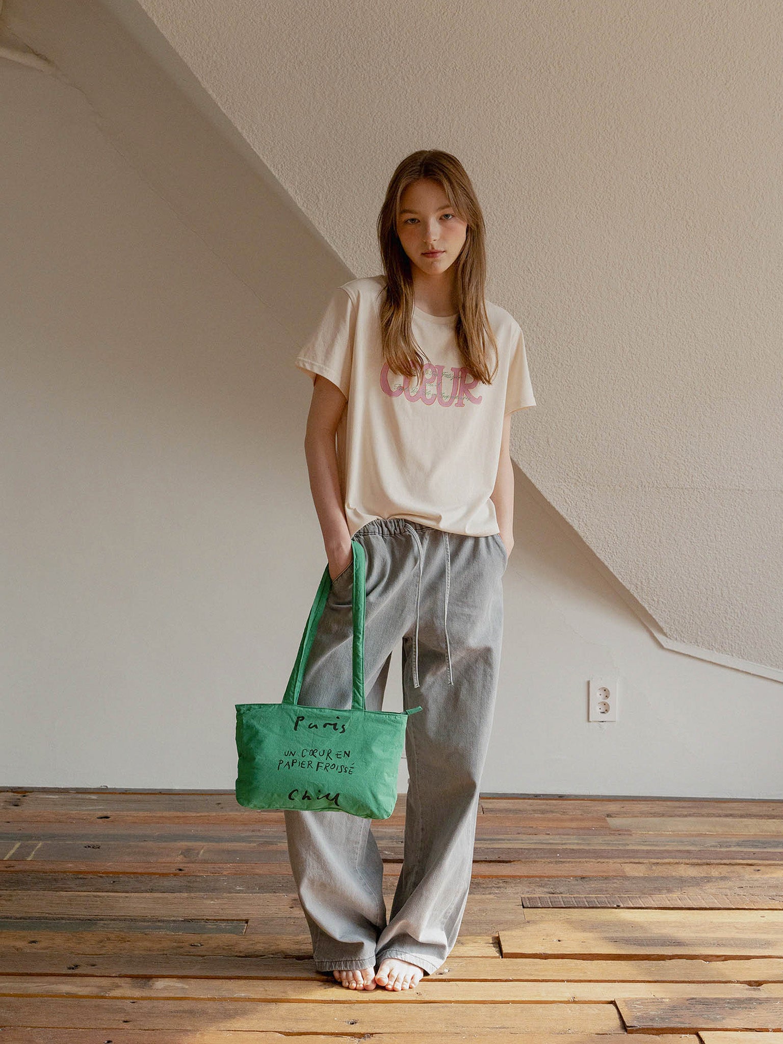 ★HOTEL PARIS CHILL☆Paper Heart Puffer Tote Bag HOTEL PARIS CHILL トートバッグ｜Paper Heart Puffer Tote Bag