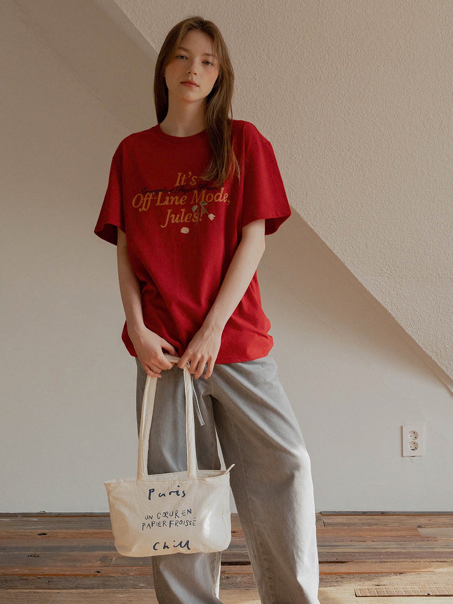 Paper Heart Puffer Bag - Linen – Hands