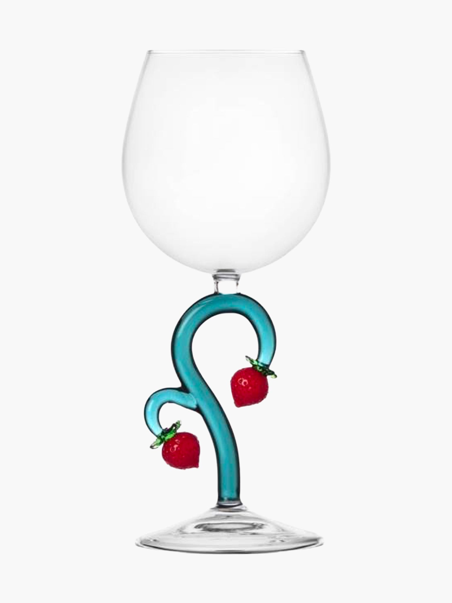 Stemmed Wine Glass - Strawberries
