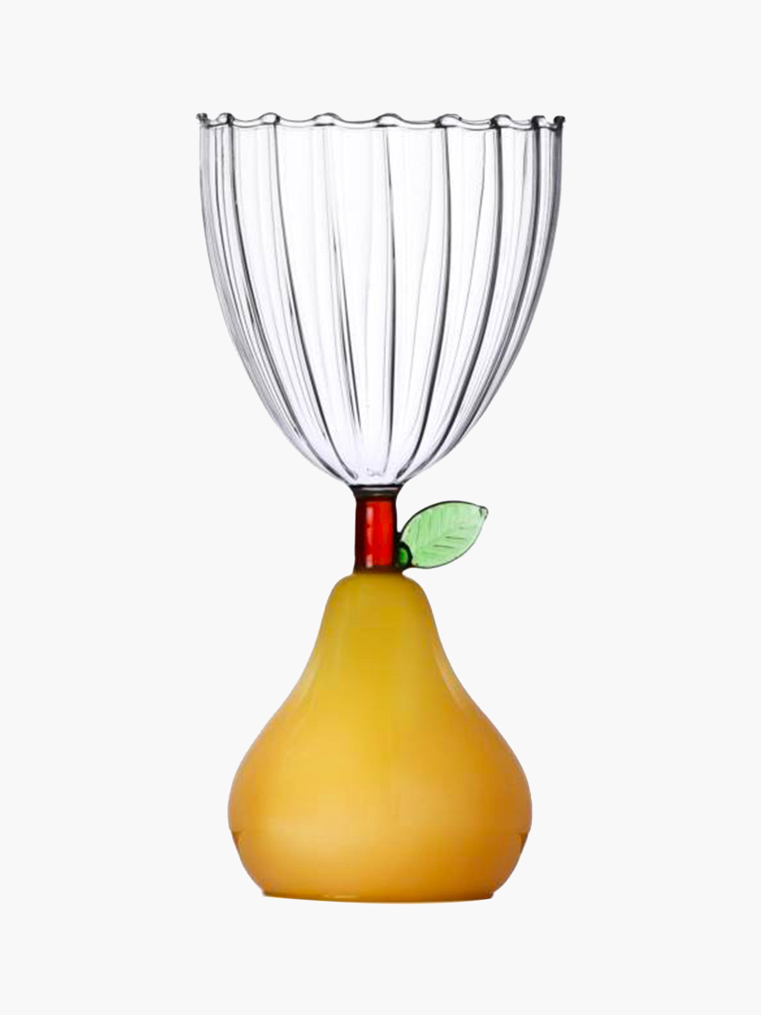 Pear Wine Glass - Dull Yellow