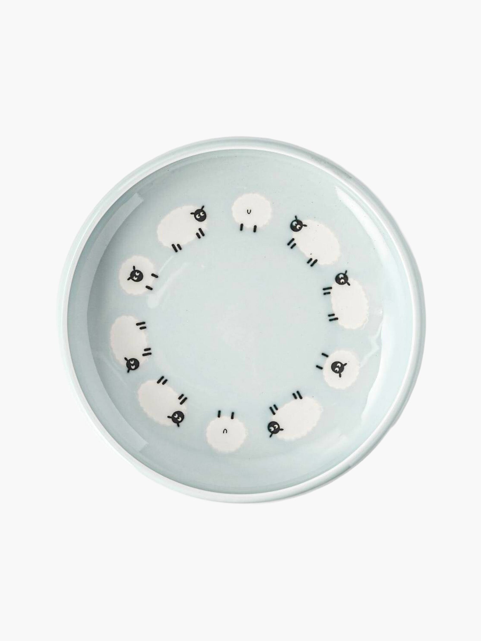 Gentle Lullaby Deep Plate (17cm) - Blue Sheep