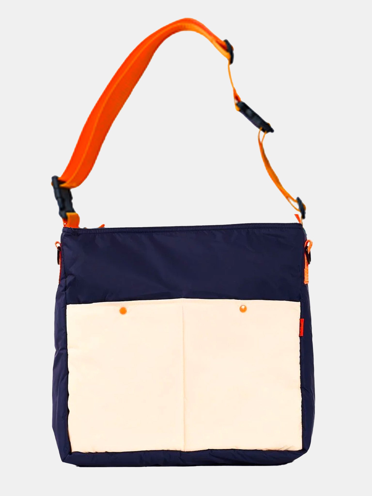 Lively Tote Bag - Navy & Orange