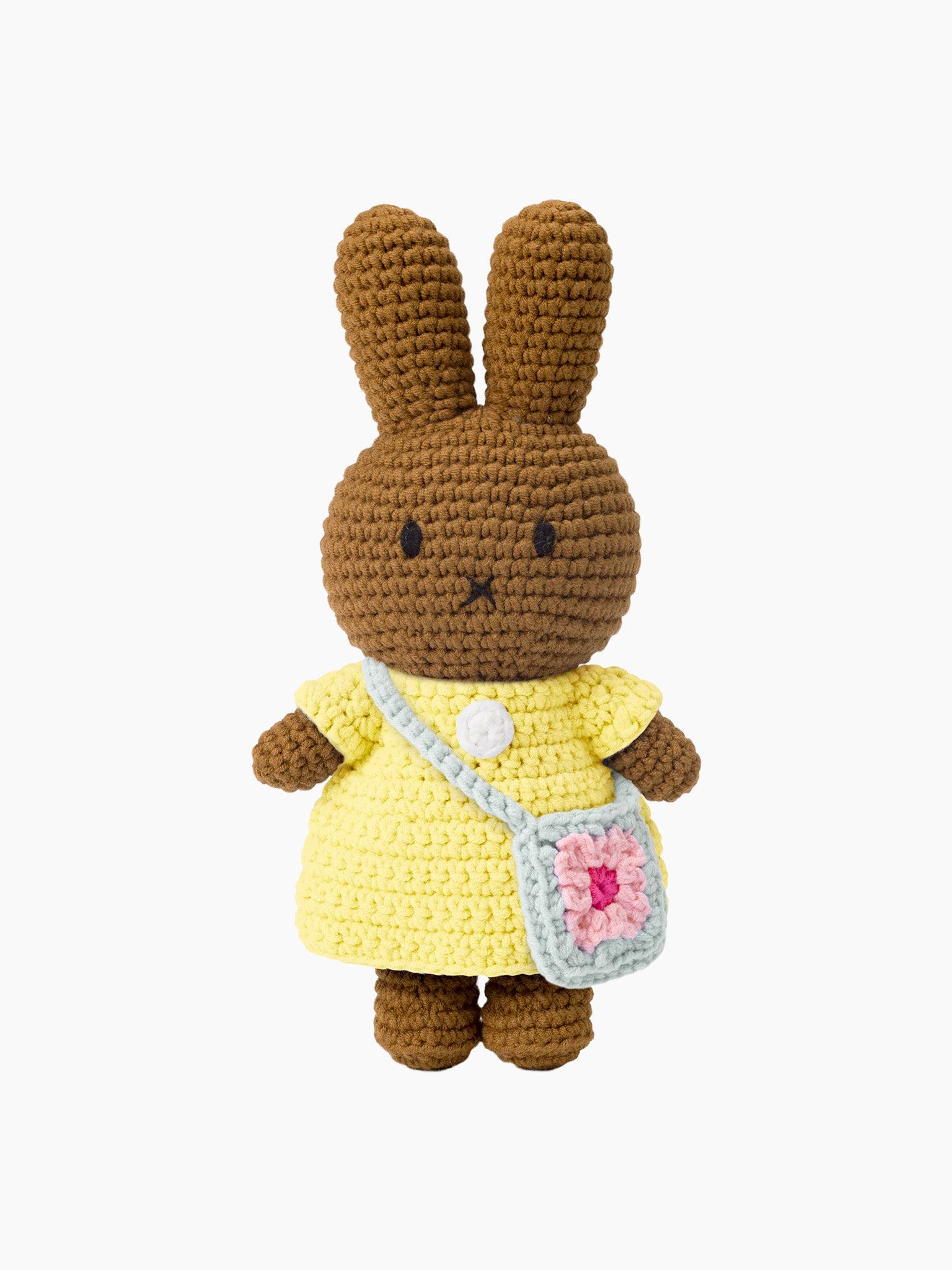 Crochet Melanie Doll - Pastel Yellow Dress with Flower Bag