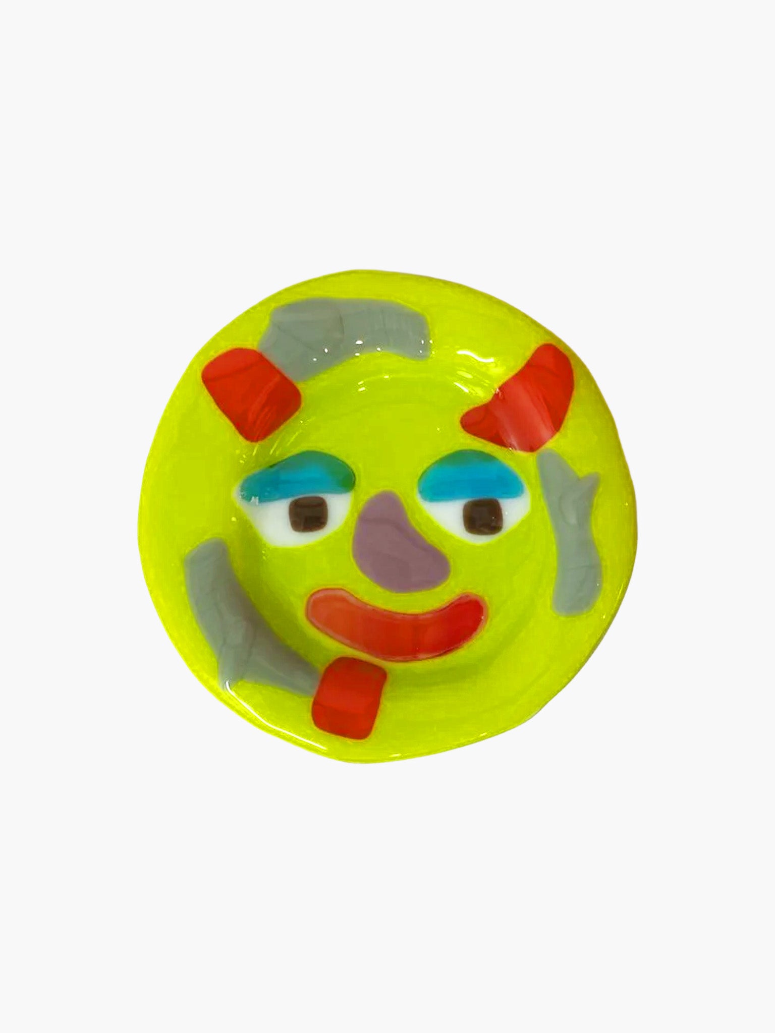 Lime Roses Glass Plate (13cm)