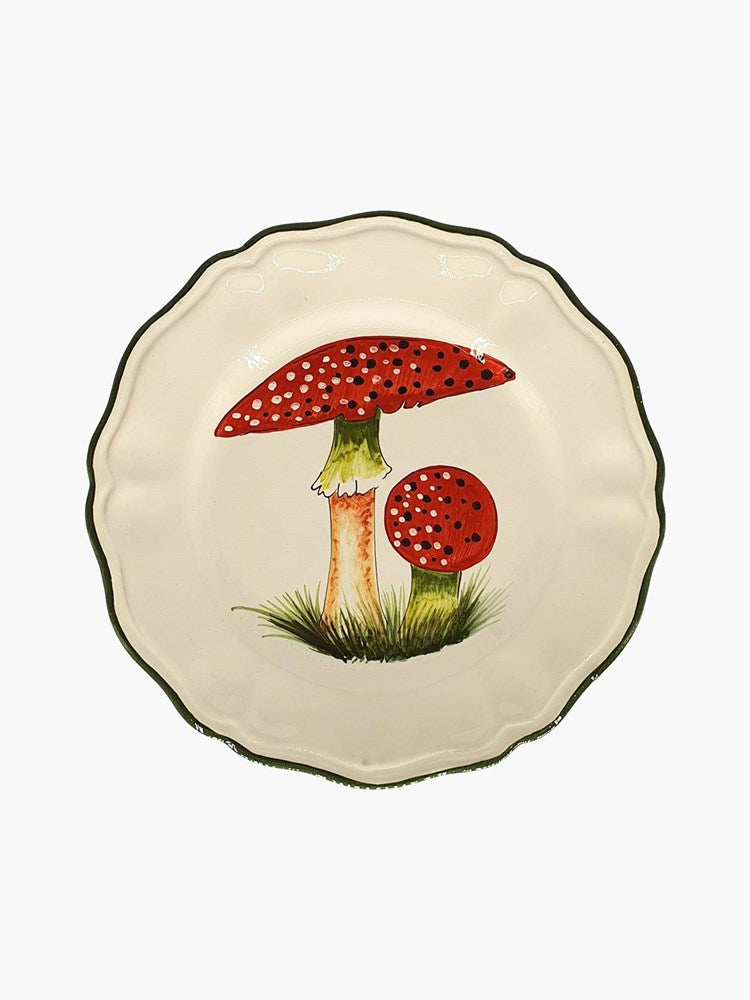 Mushroom Scalloped Plate - Amanita (21cm)