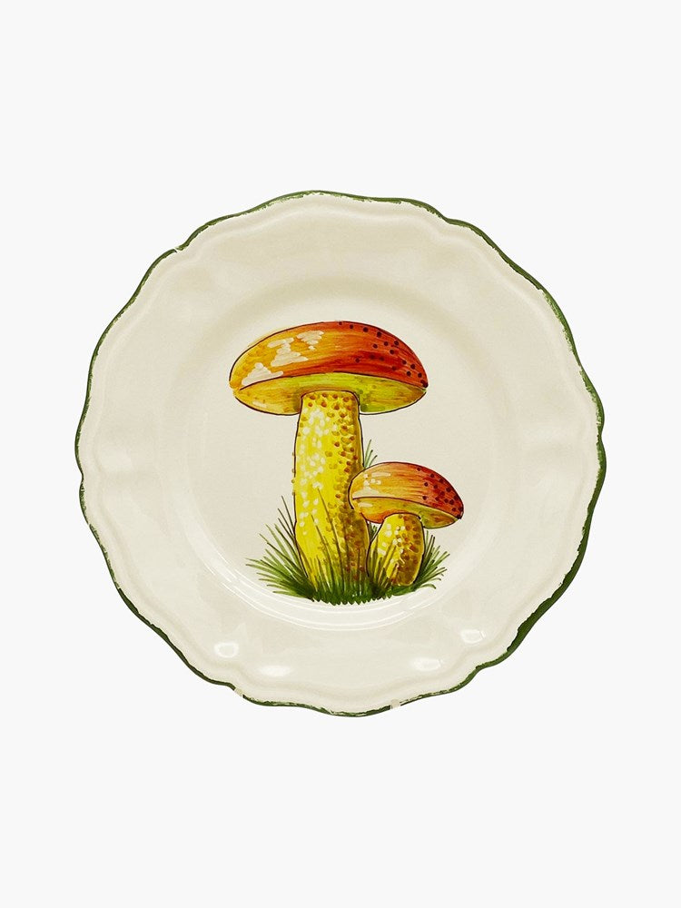 Mushroom Scalloped Plate - Porcini (21cm)