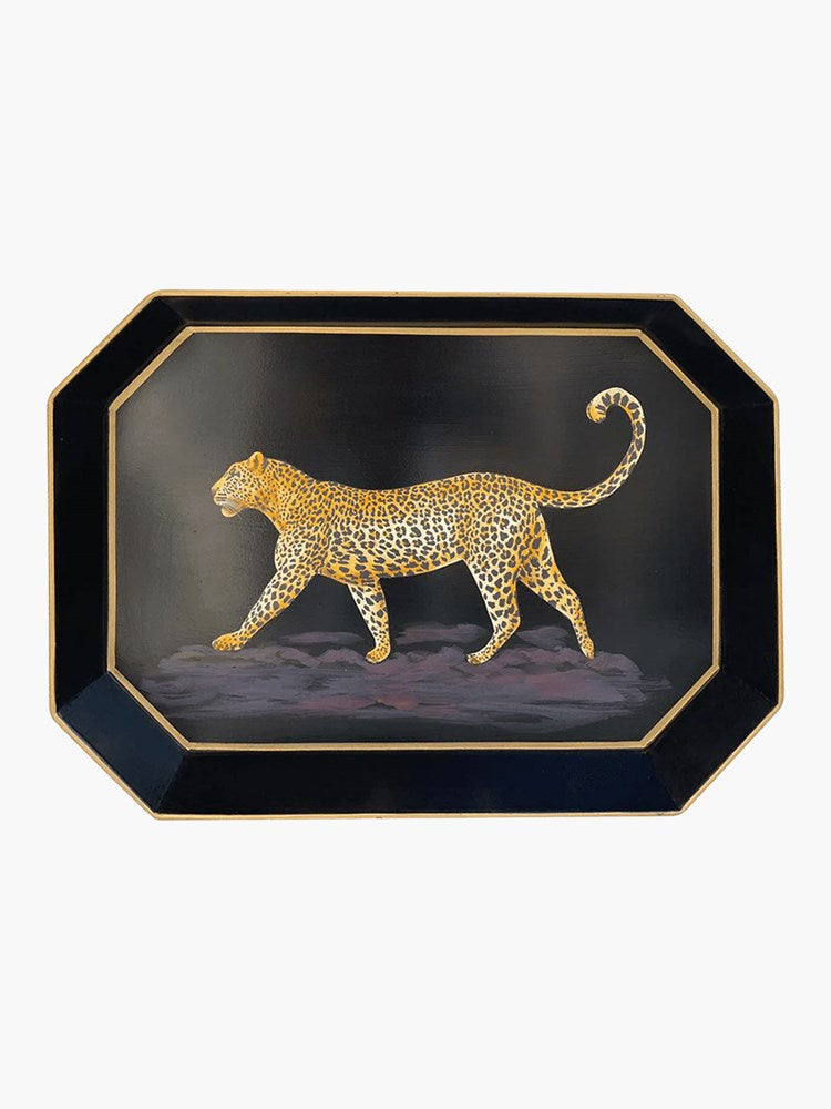 Hand-painted Iron Tray - Leopard