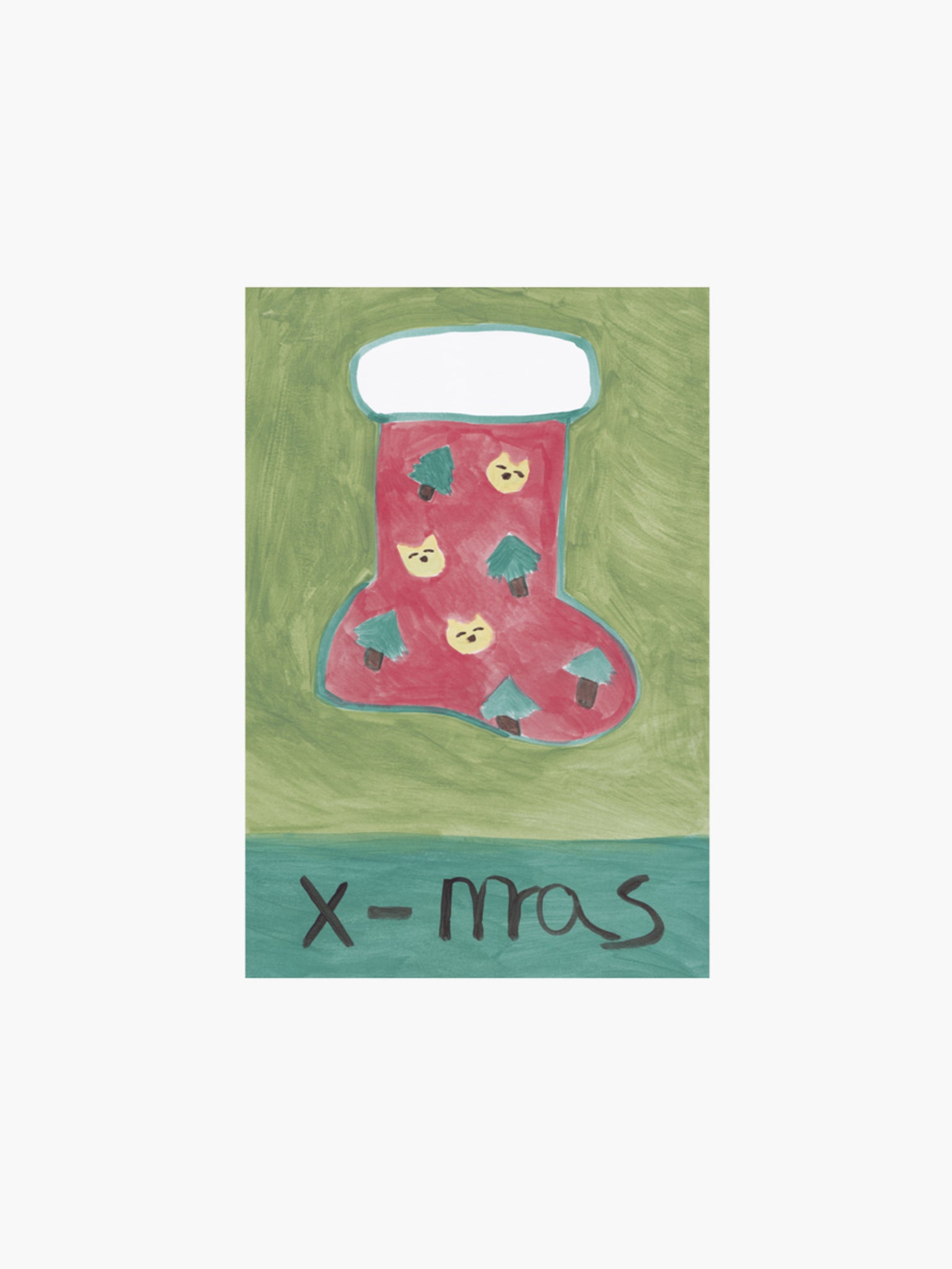 Christmas Stocking Card by little room