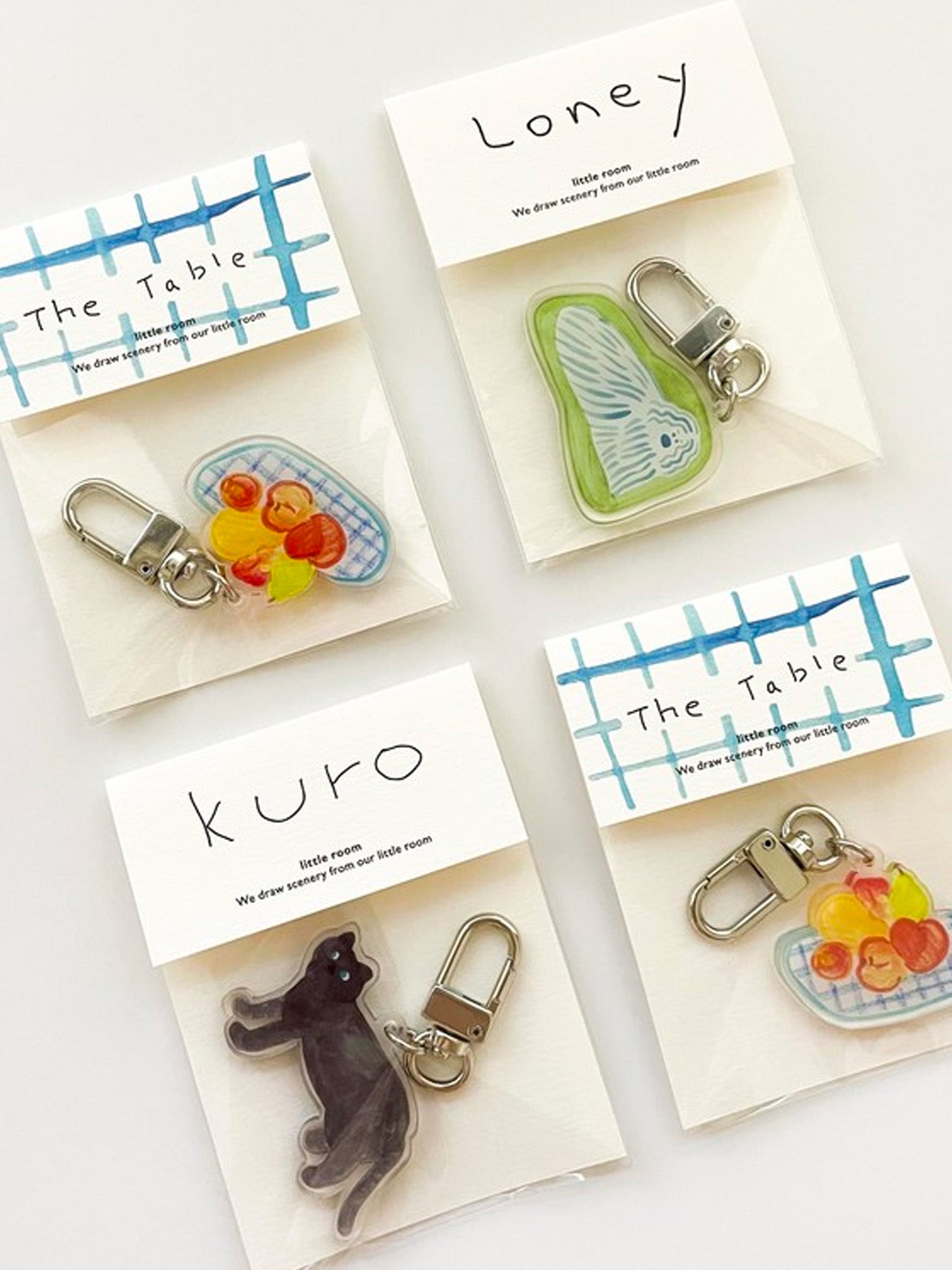 Table Keychains The Table Drawing Keychain by little room – Hands