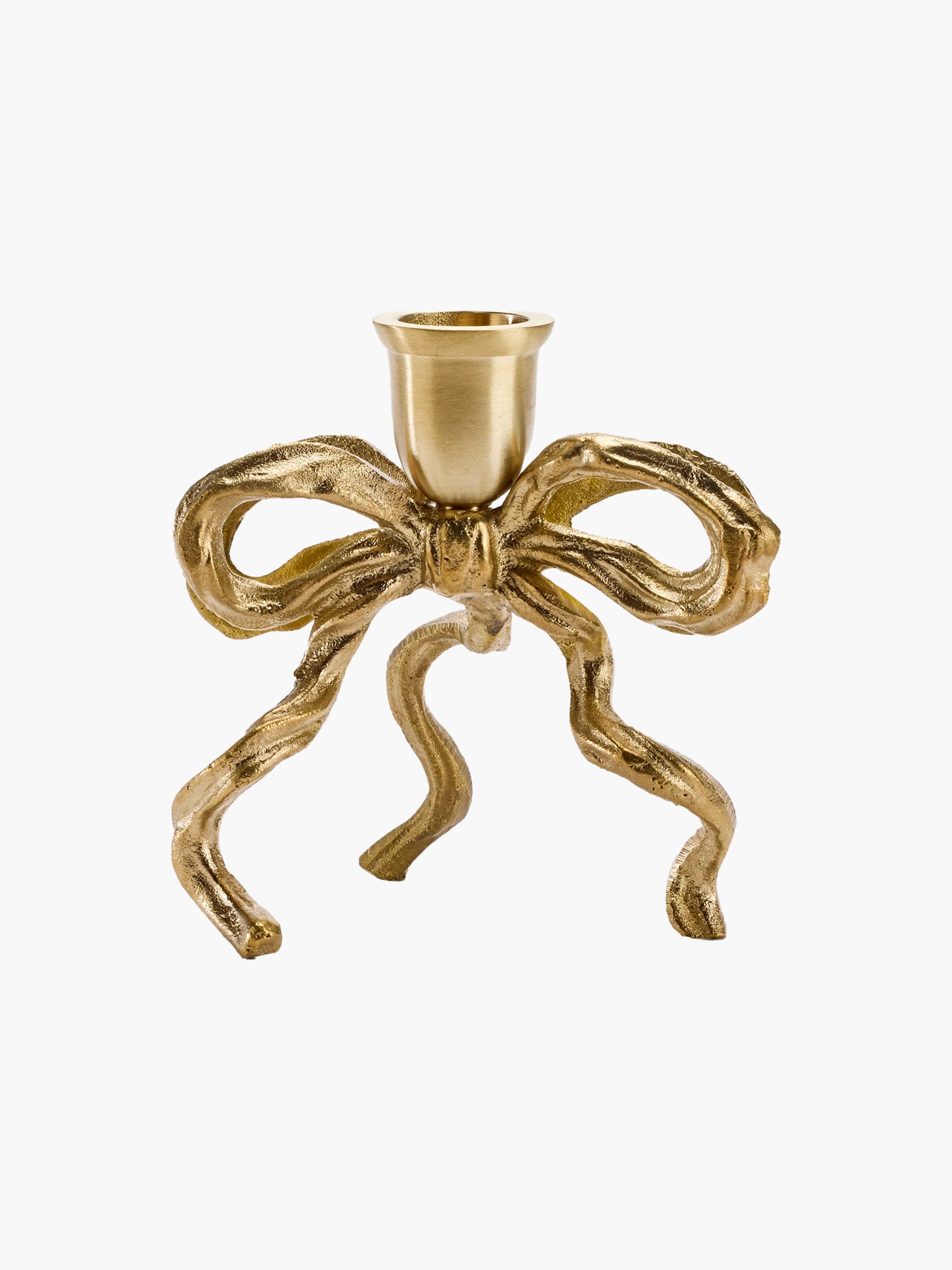 Bow Candle Holder - Brass