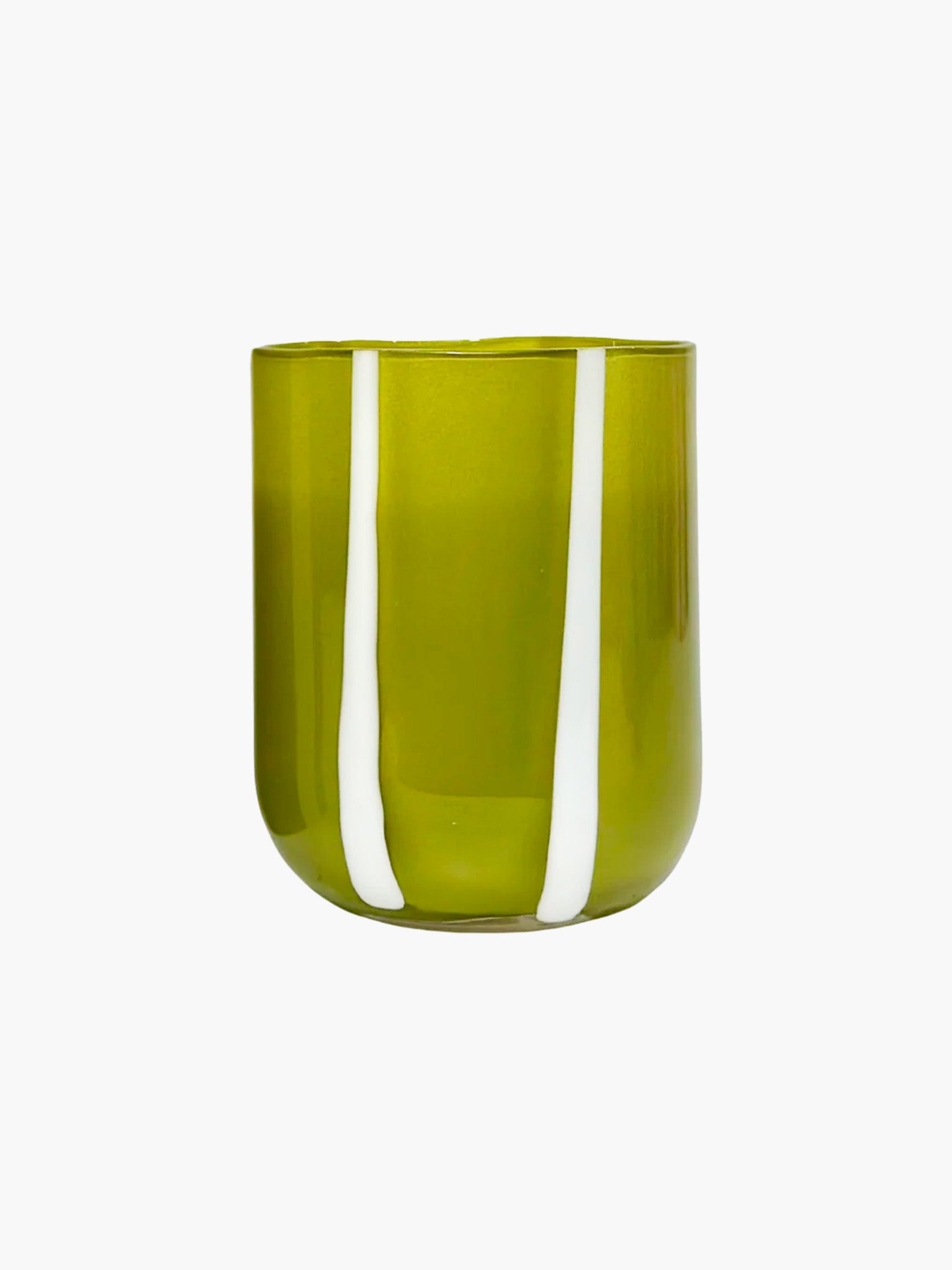 Atina Glassware - Olive & White