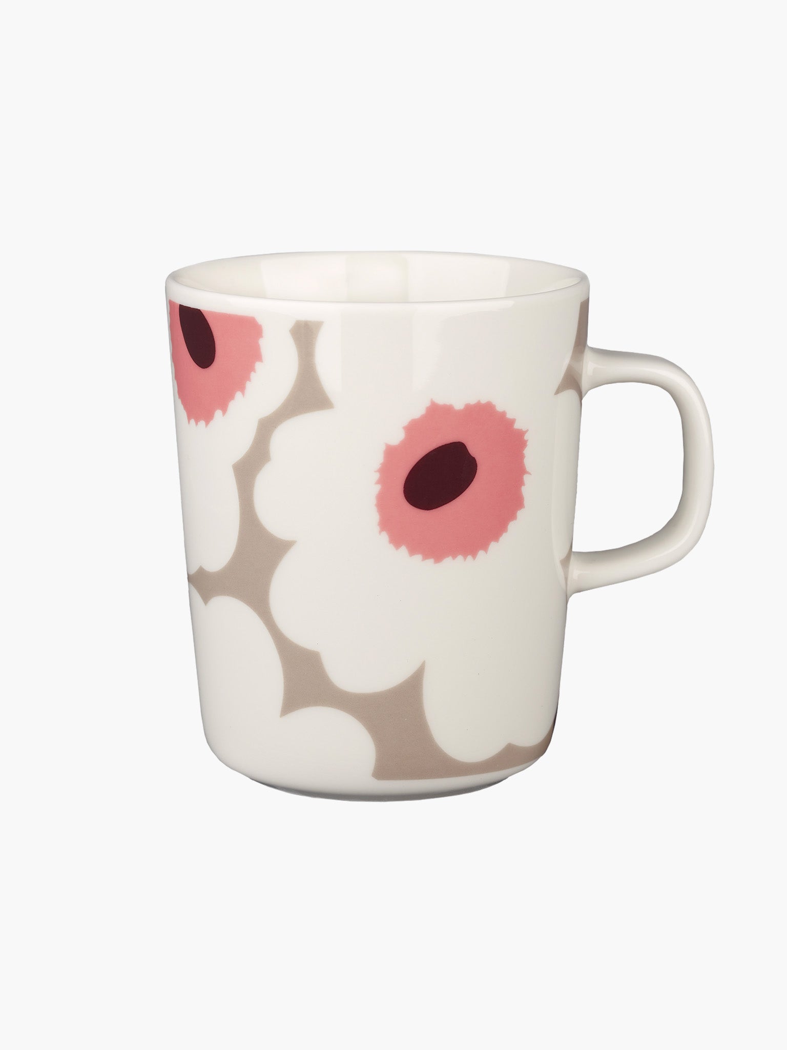 Oiva / Juhla Unikko Mug - White & Clay (250ml)