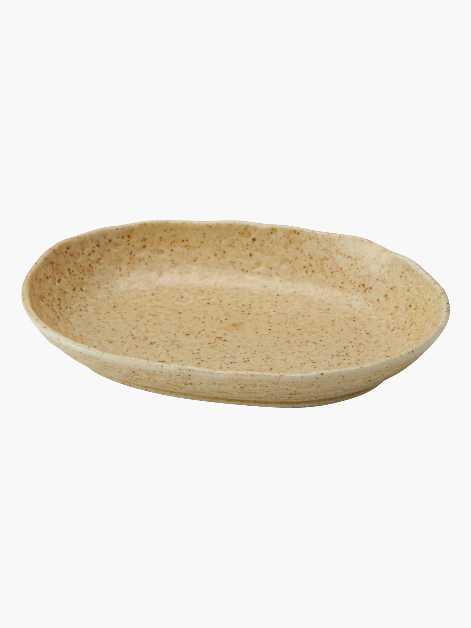 Maruri Tamaki Oval Bowl - Natural Beige