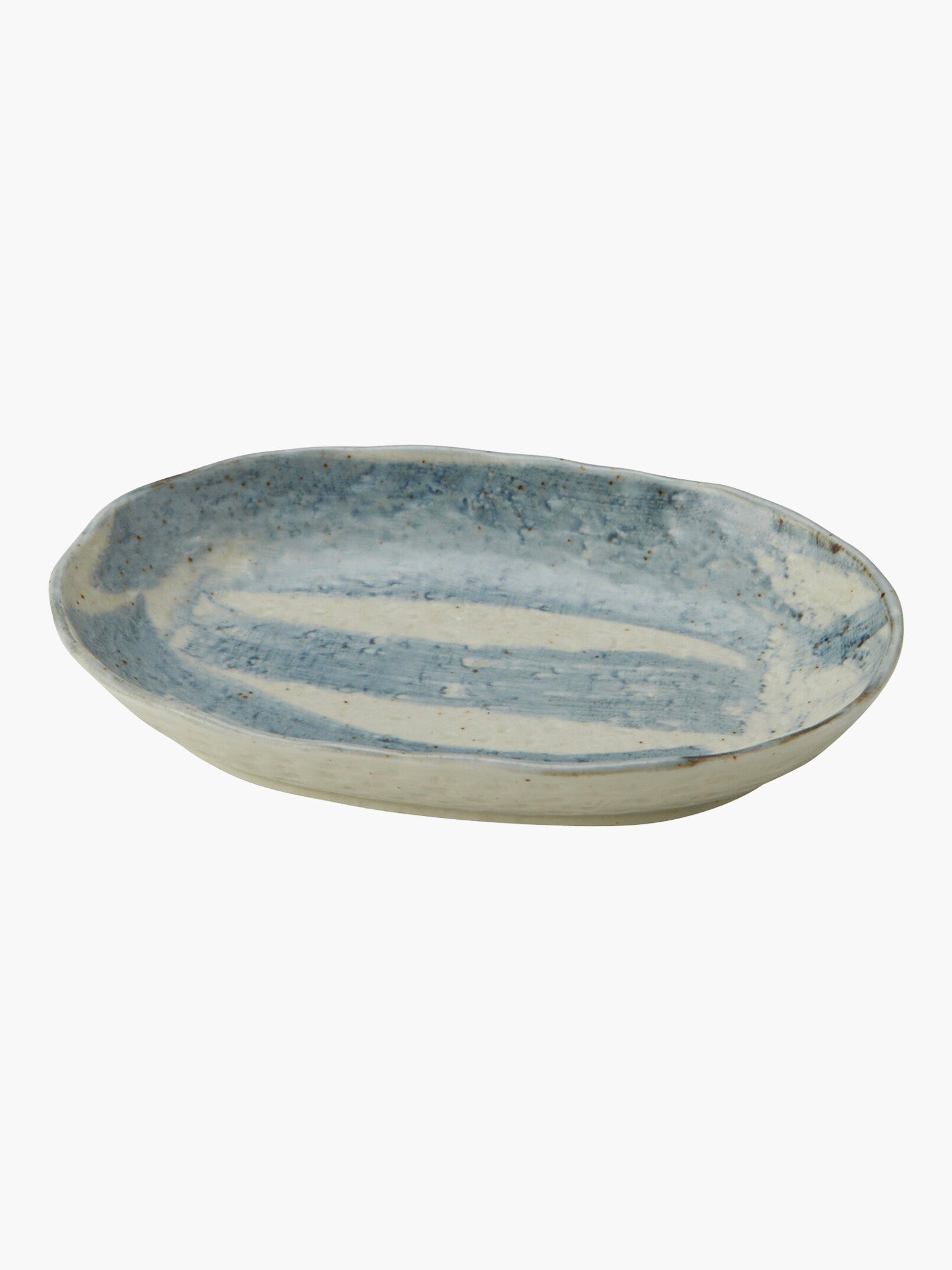 Maruri Tamaki Oval Bowl - Brush Strokes
