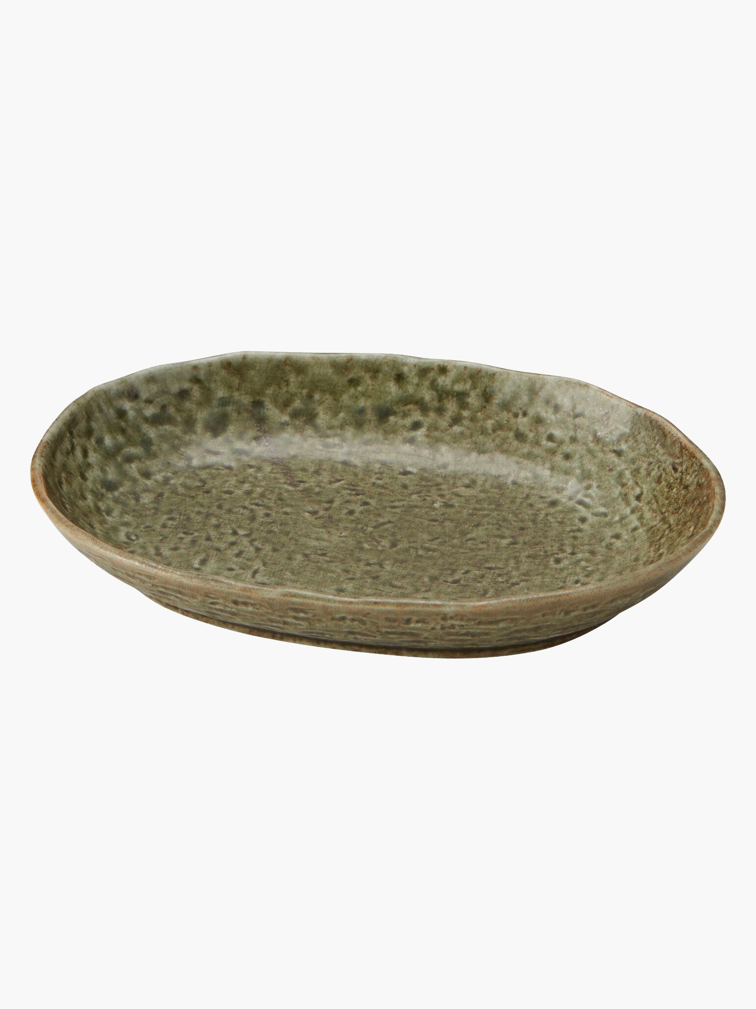 Maruri Tamaki Oval Bowl - Green Glaze
