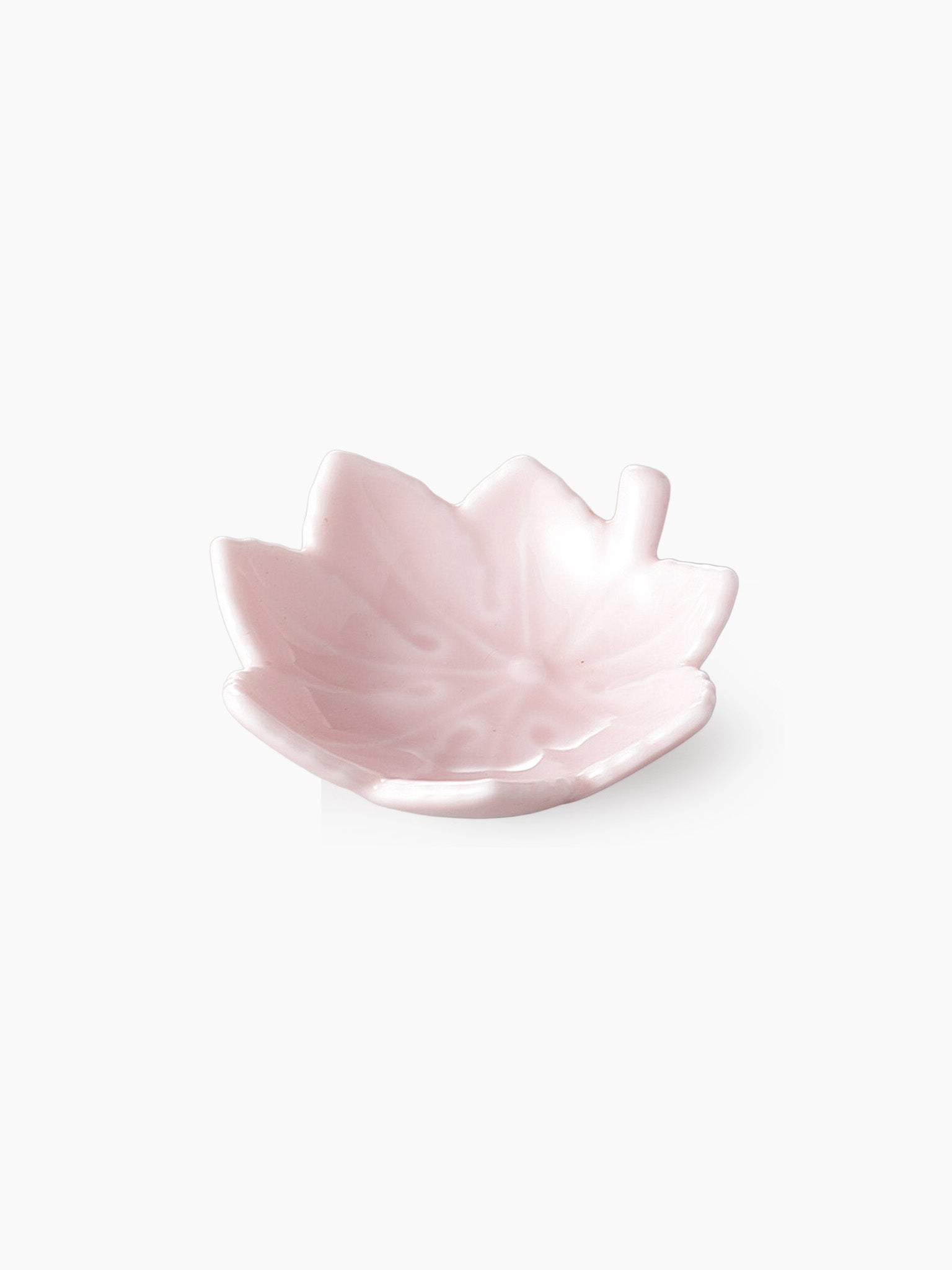 Momiji Leaf Minoware Bowl - Pink (7.5cm)