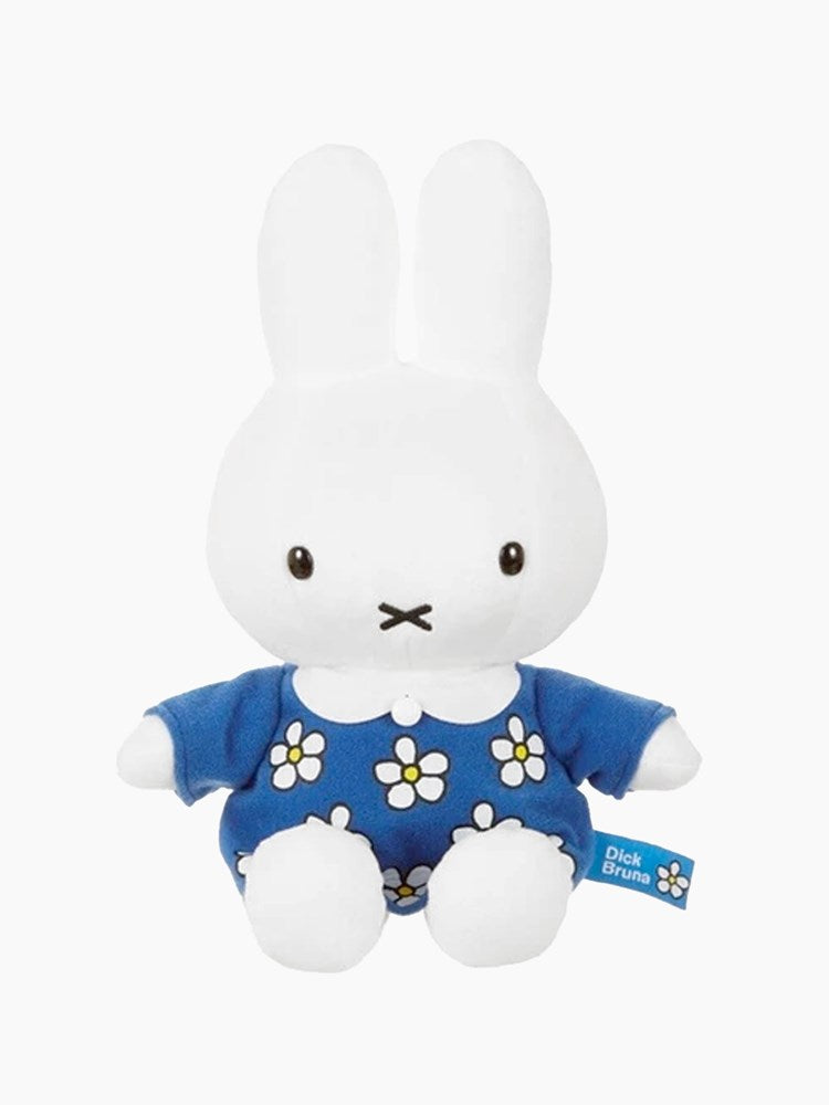 Plush Miffy - Blue Flowers (Medium - 26cm)