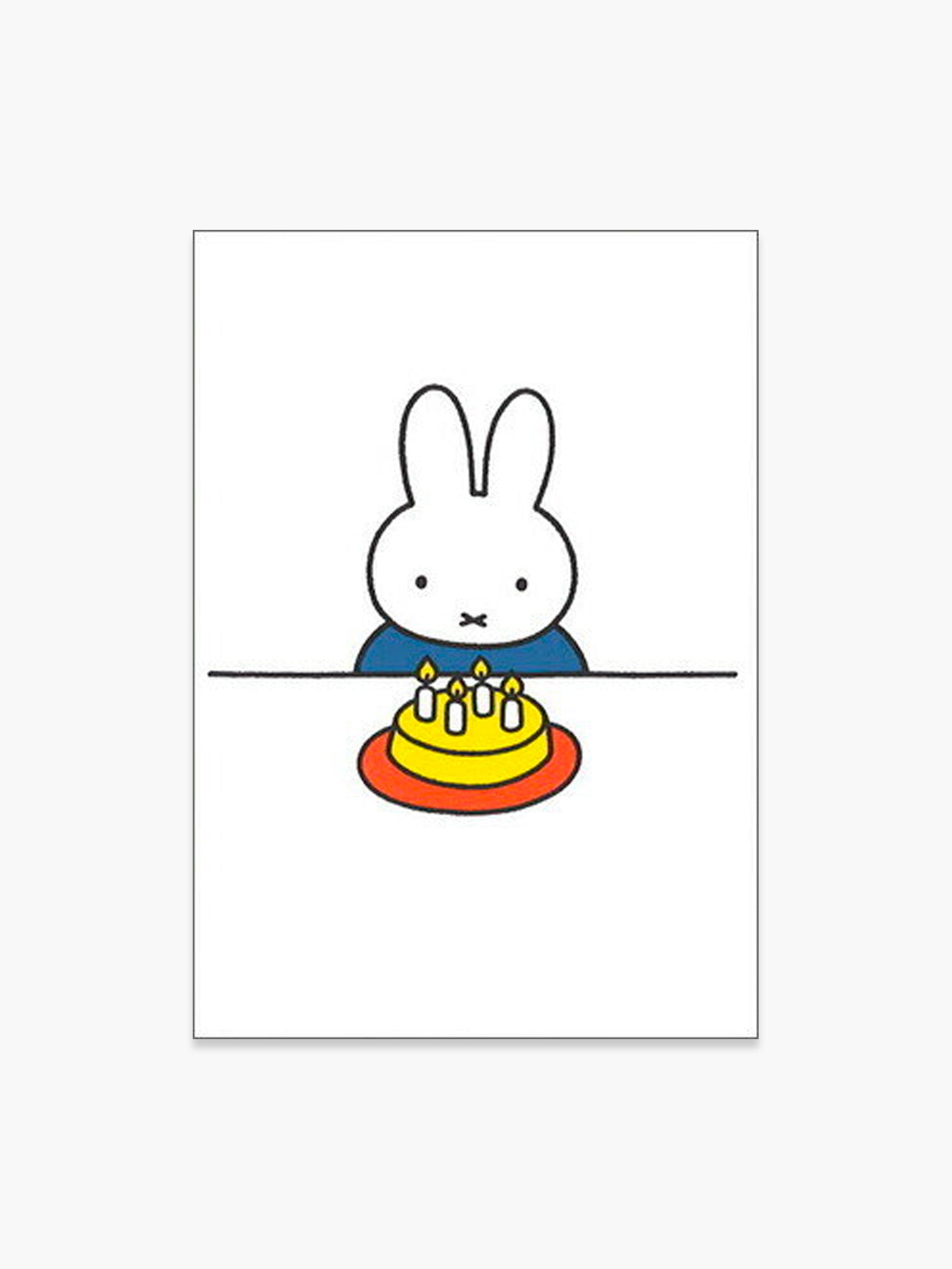 Miffy Postcard - Birthday Cake
