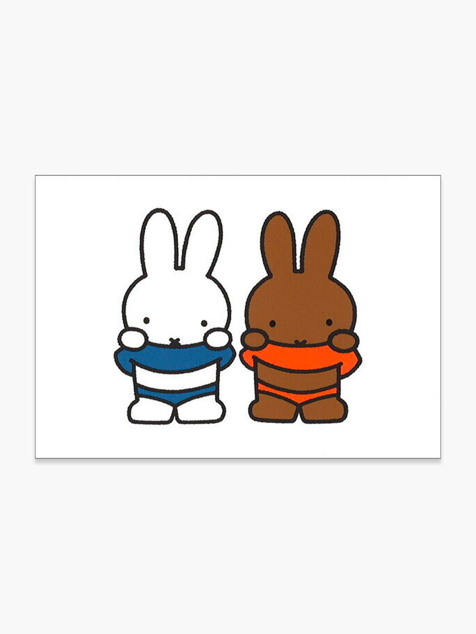 Miffy Postcard - Miffy & Melanie Dressing