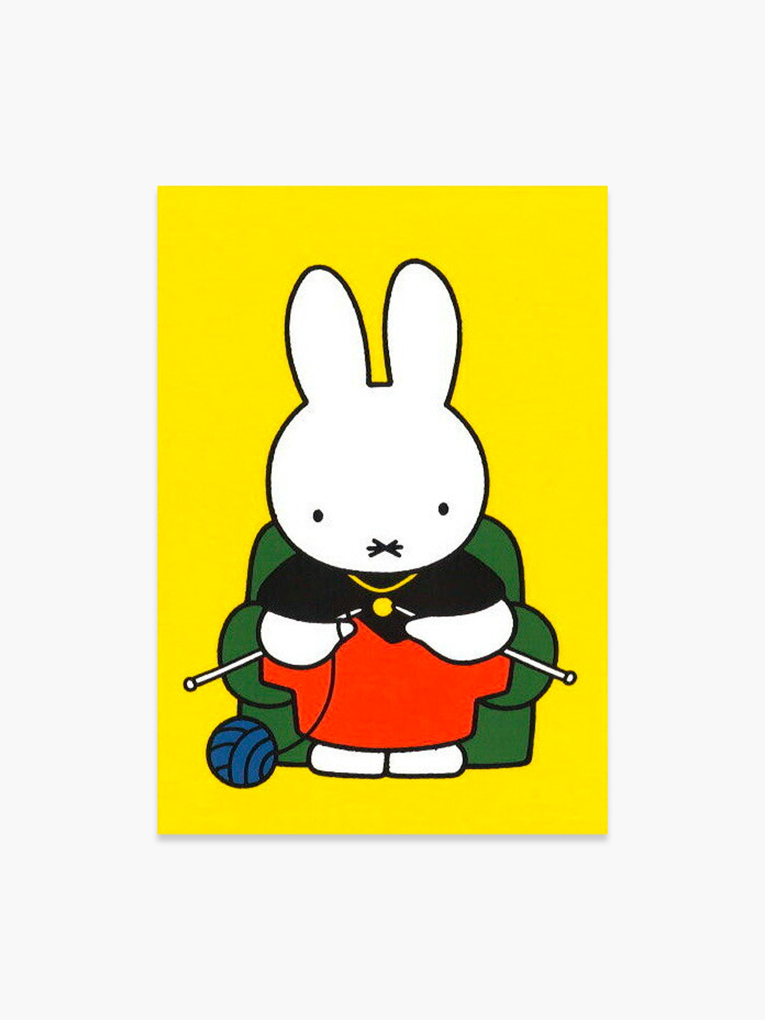Miffy Postcard - Miffy's Mum Knitting