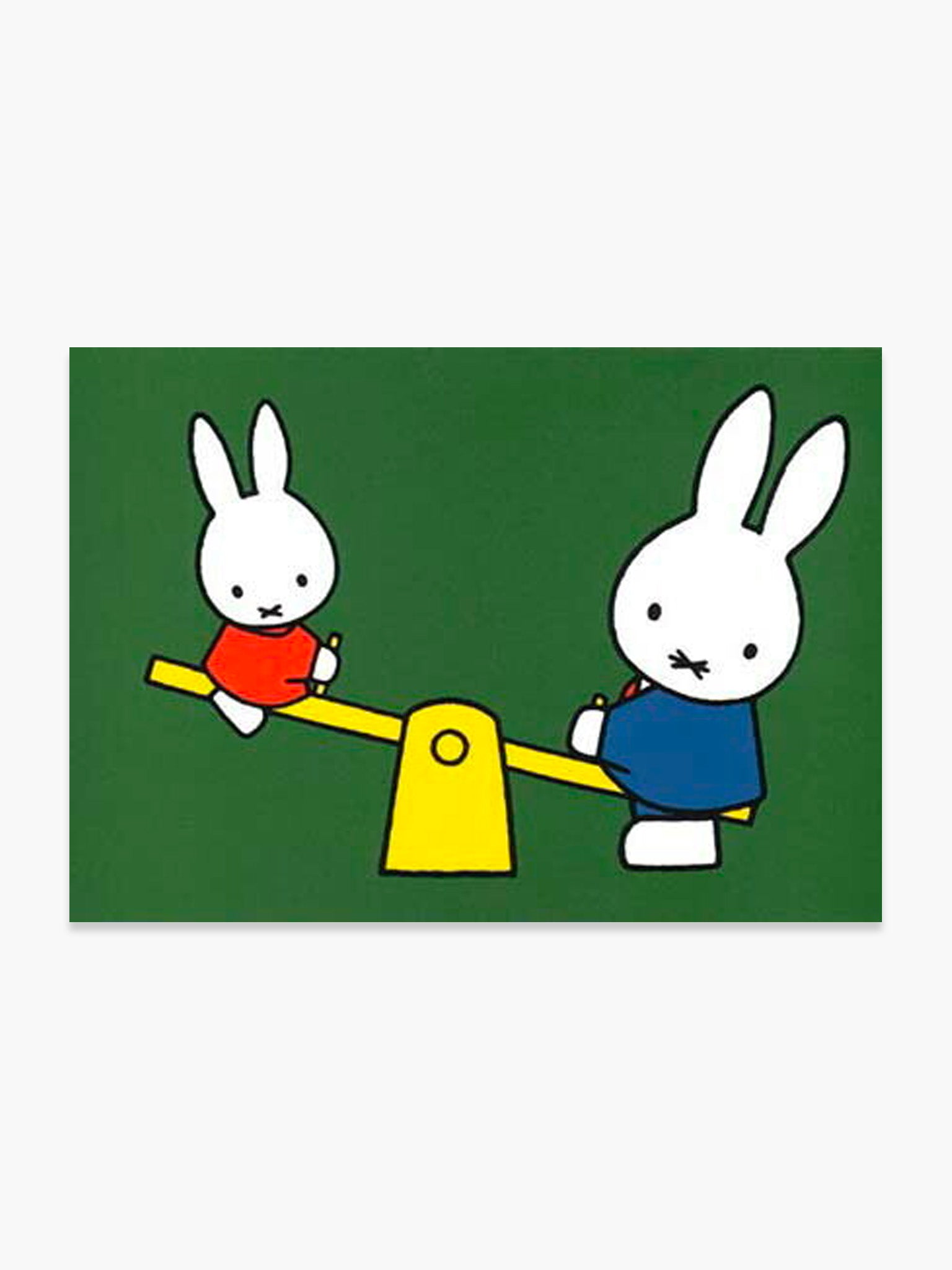 Miffy Postcard - Seesaw
