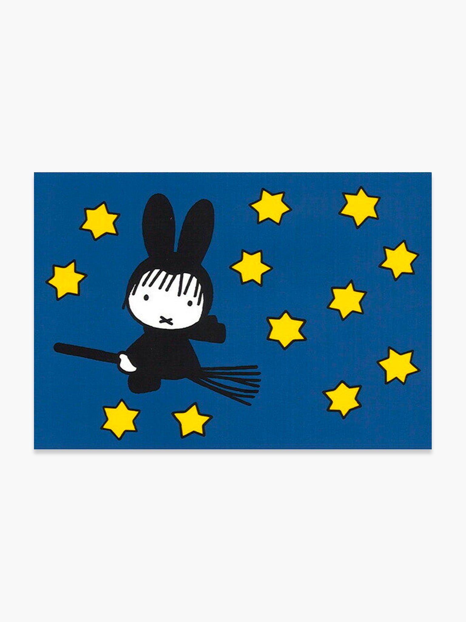 Miffy Postcard - Witch Miffy on Broom