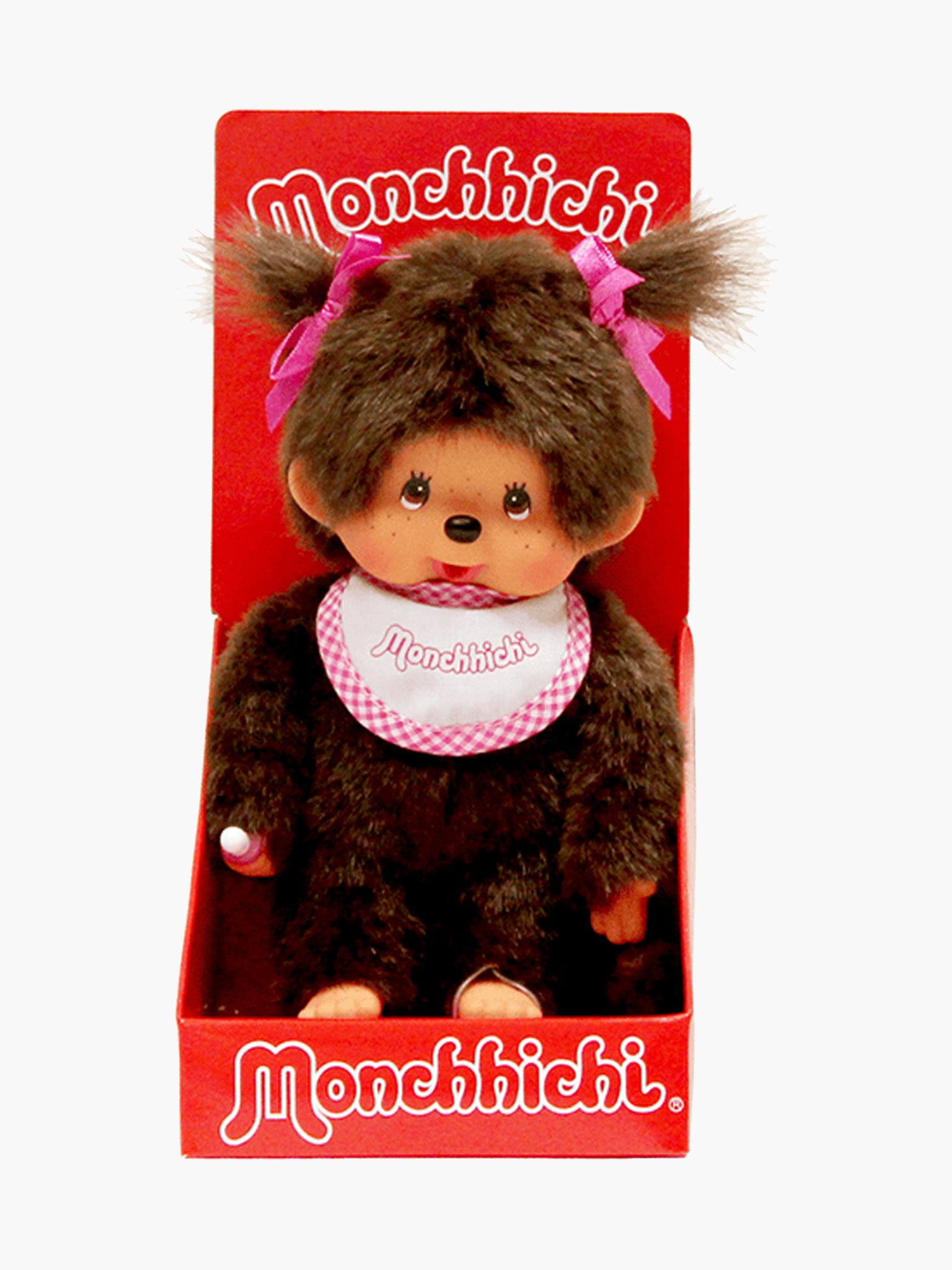 Monchhichi Girl - Pink Bib