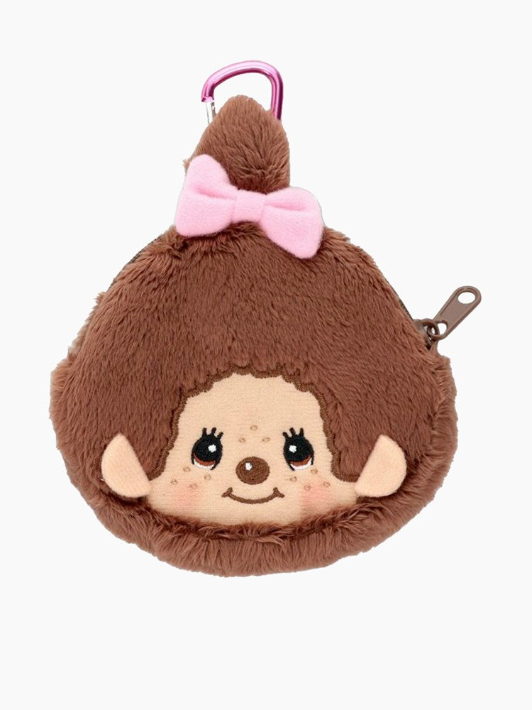 Monchhichi Zip Pouch with Carabiner - Girl