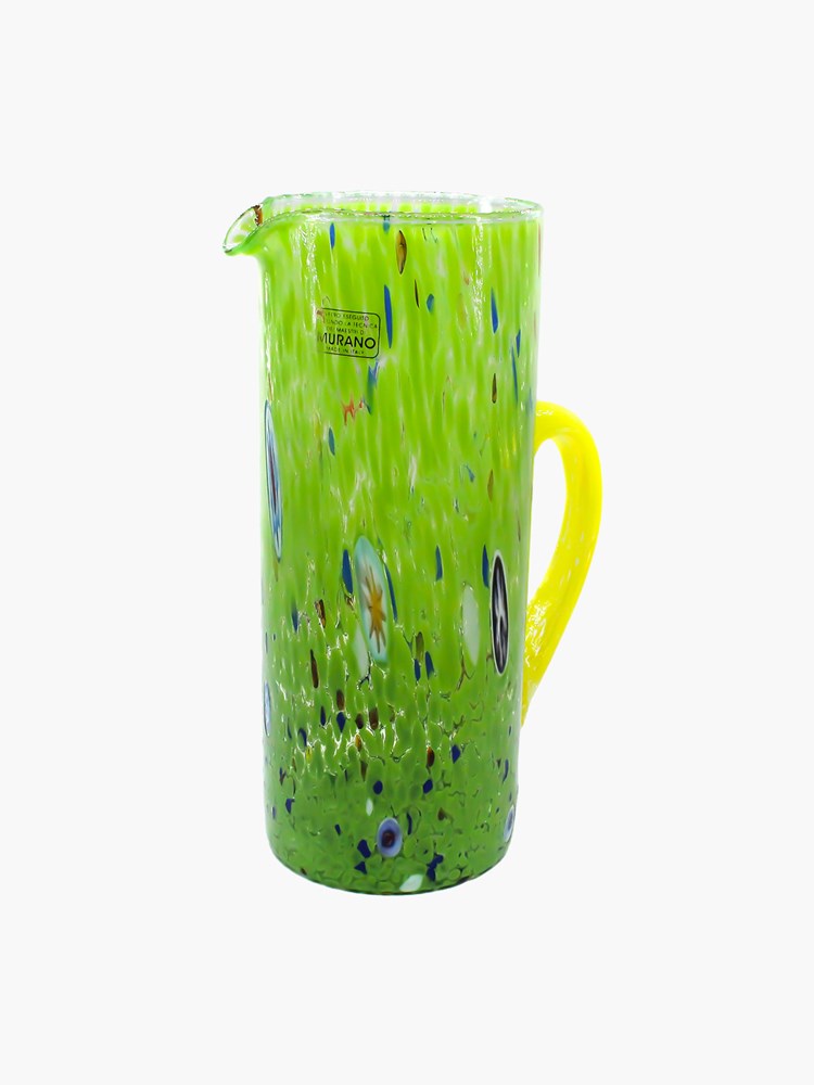 Murano Graniglia Glass Carafe - Green