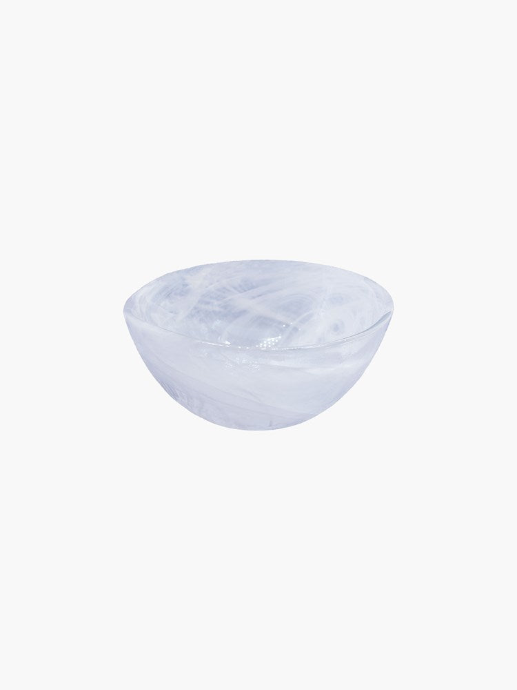 Murano Iris Glass Bowl (10cm/Small) - White