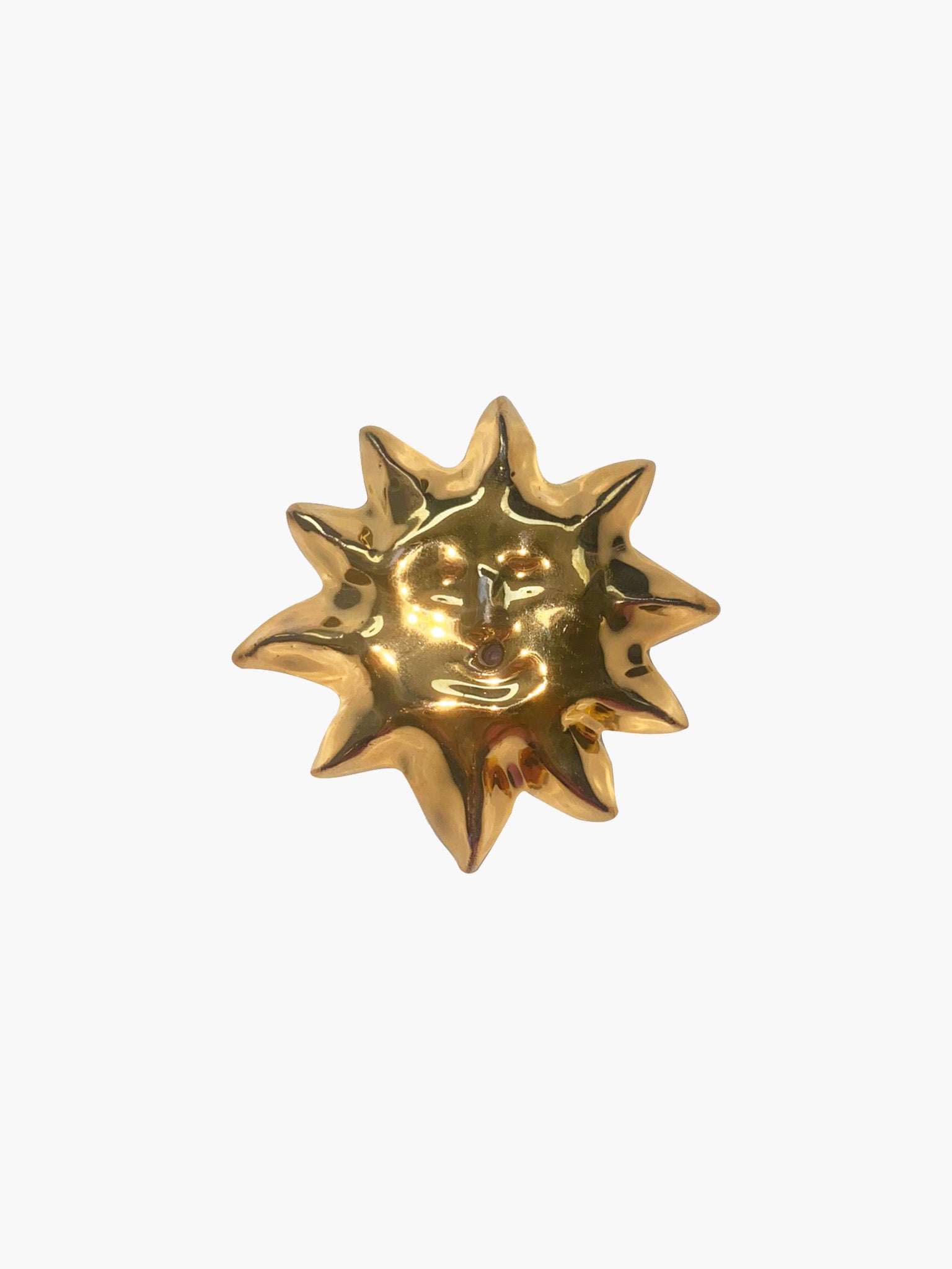 Sun Face Incense Holder (Gold)