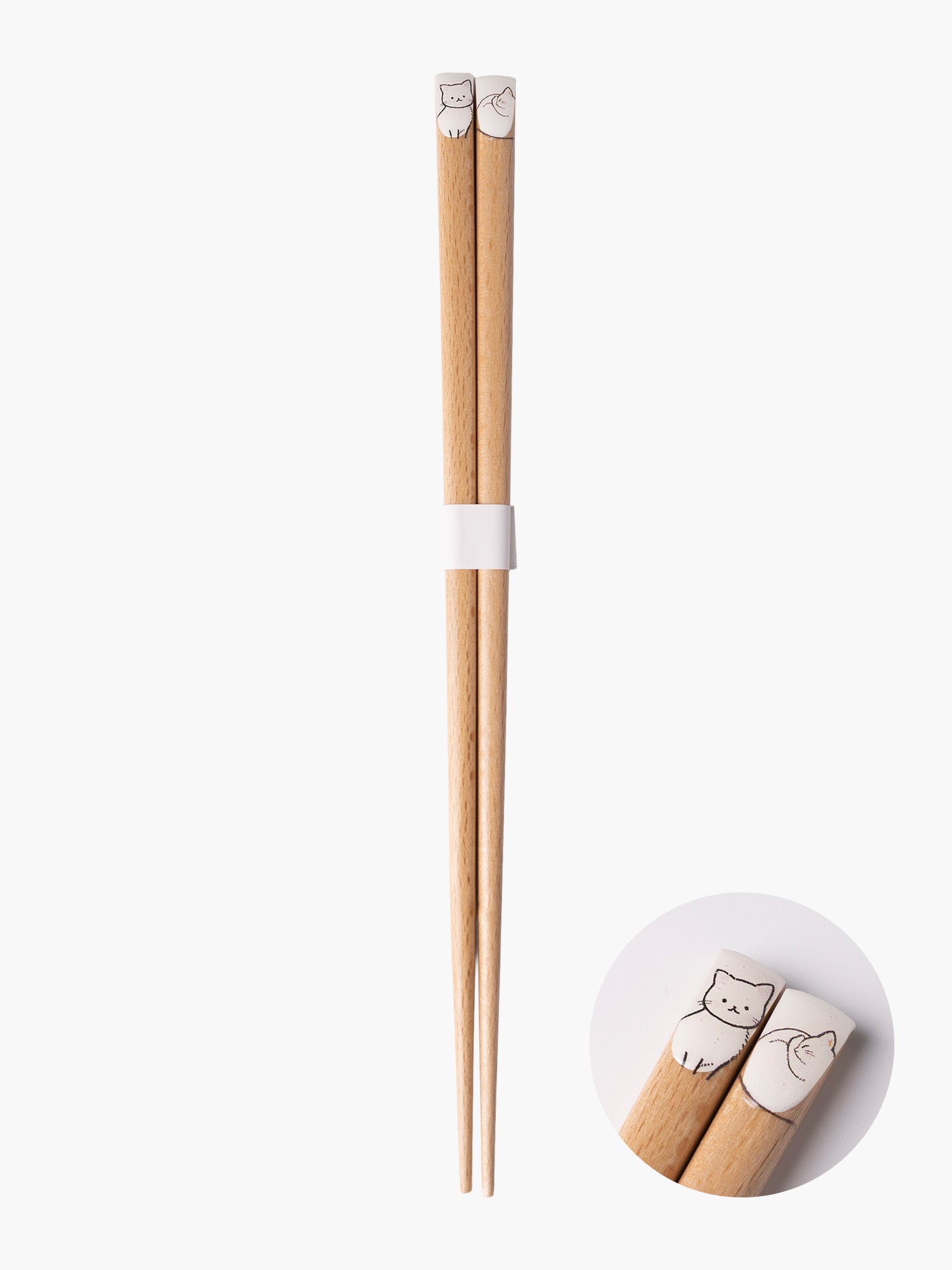 Nyanmonite Cat Chopsticks - White