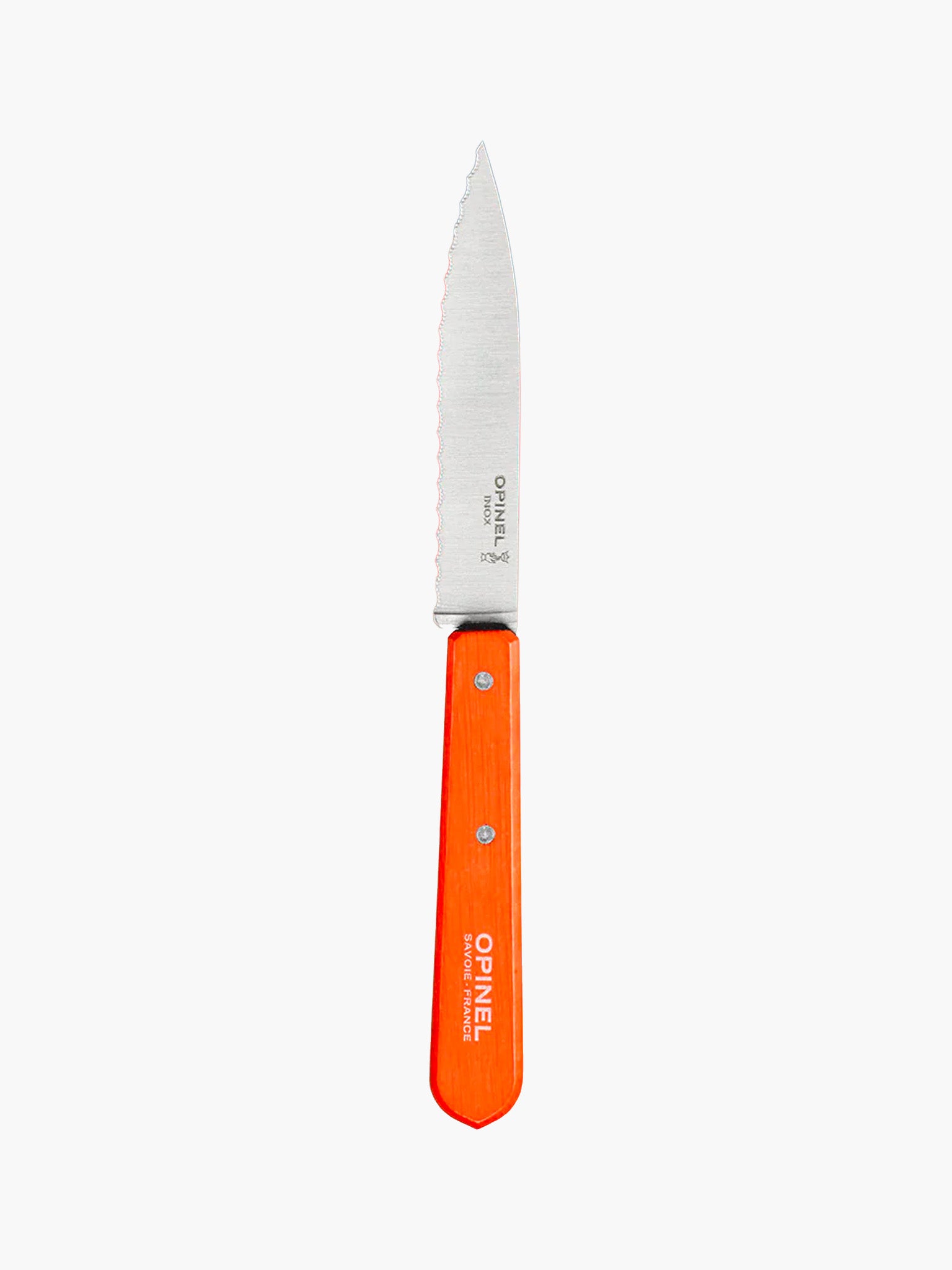 N°113 Serrated Knife (10cm) - Tangerine