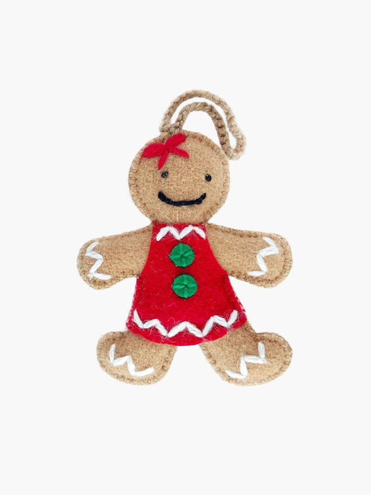 Gingerbread Girl Felt Ornament