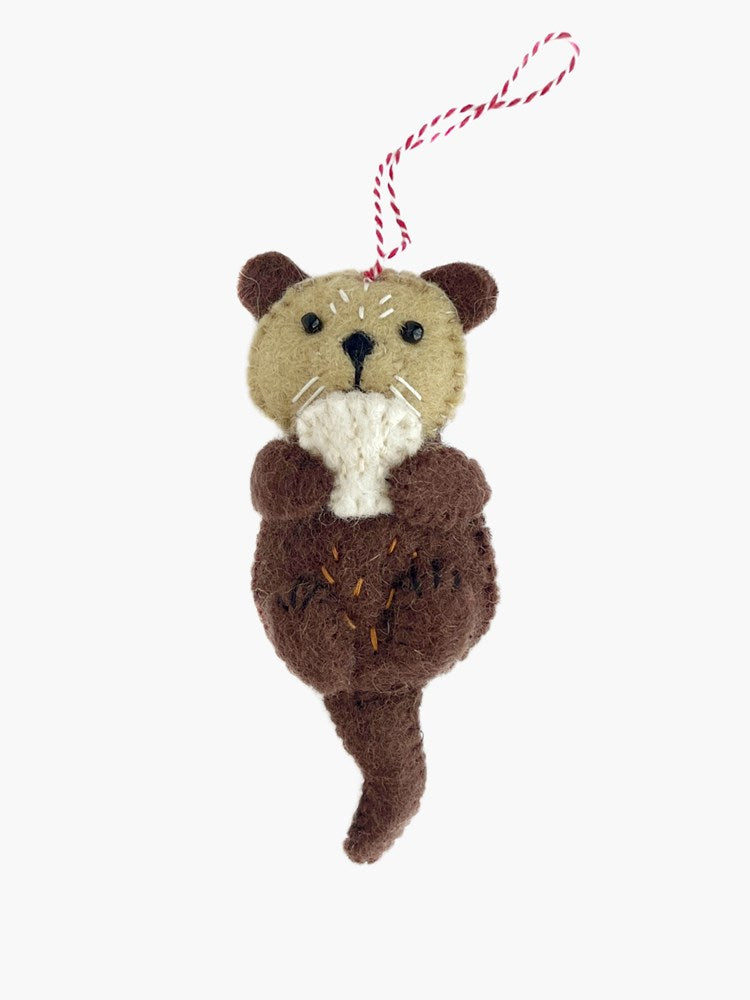 Otter Felt Ornament
