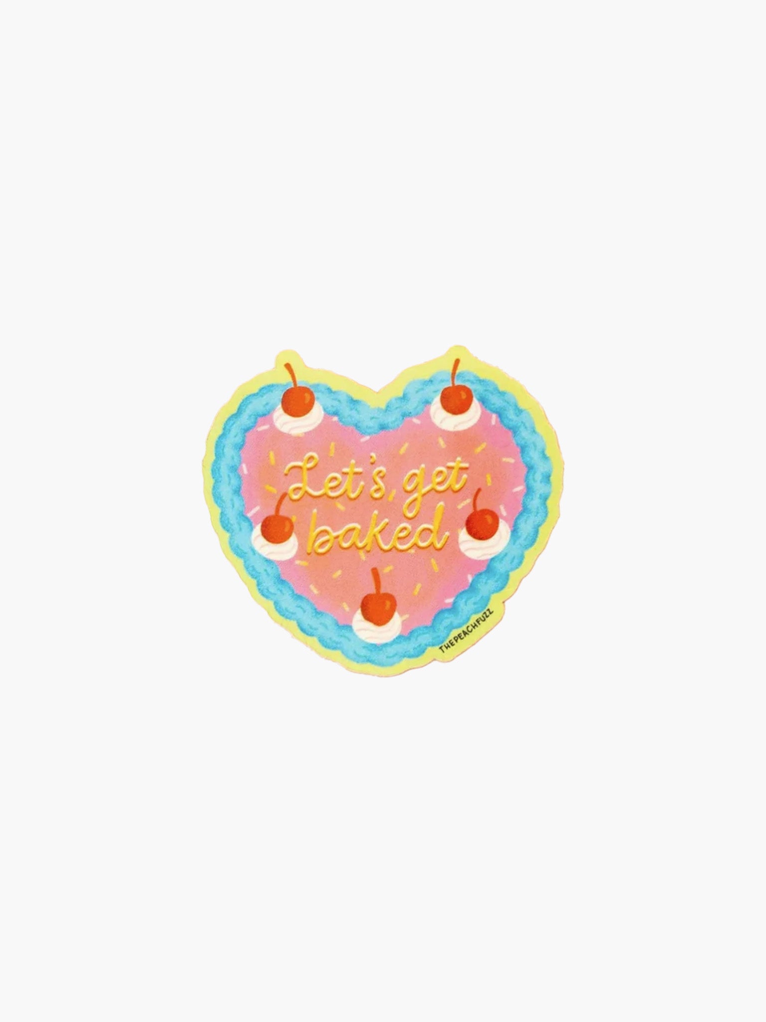 Let's Get Baked Cake Sticker