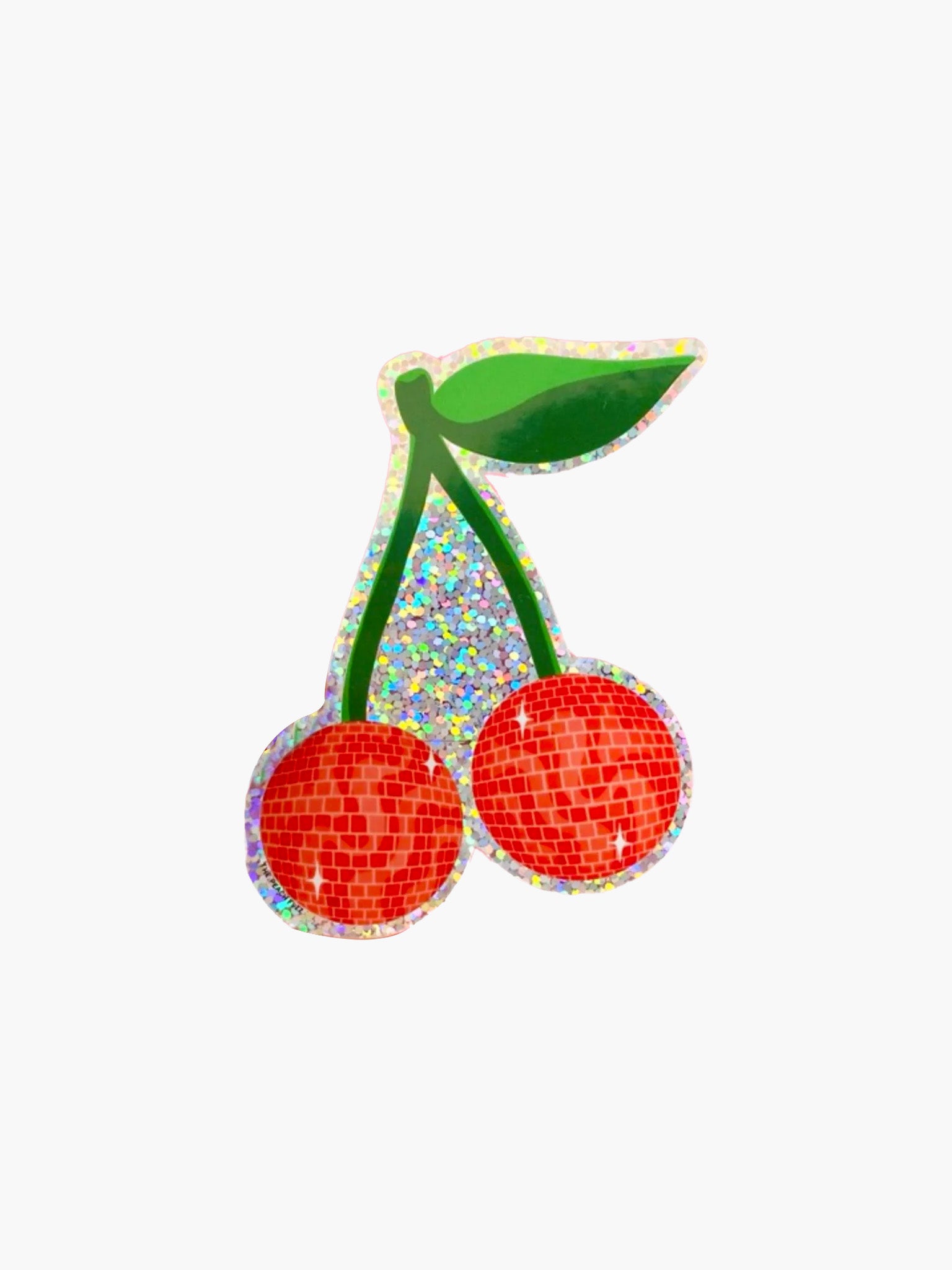 Disco Cherries Glitter Sticker