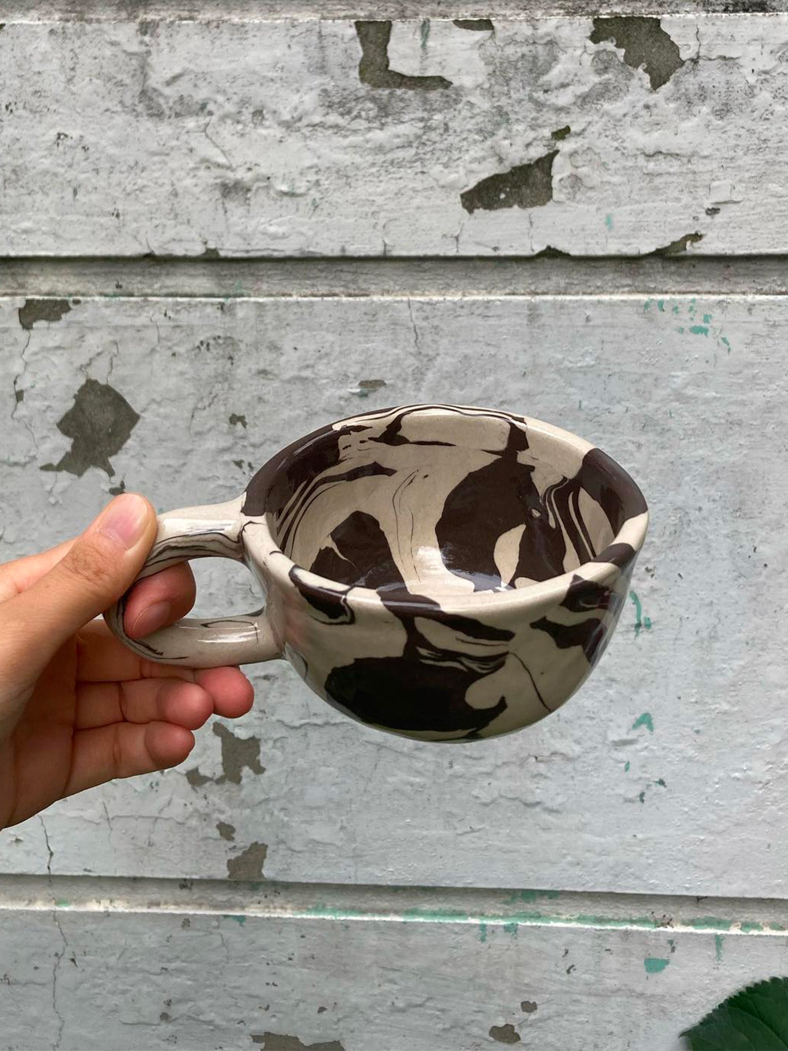 Latte Mug - Marble Black