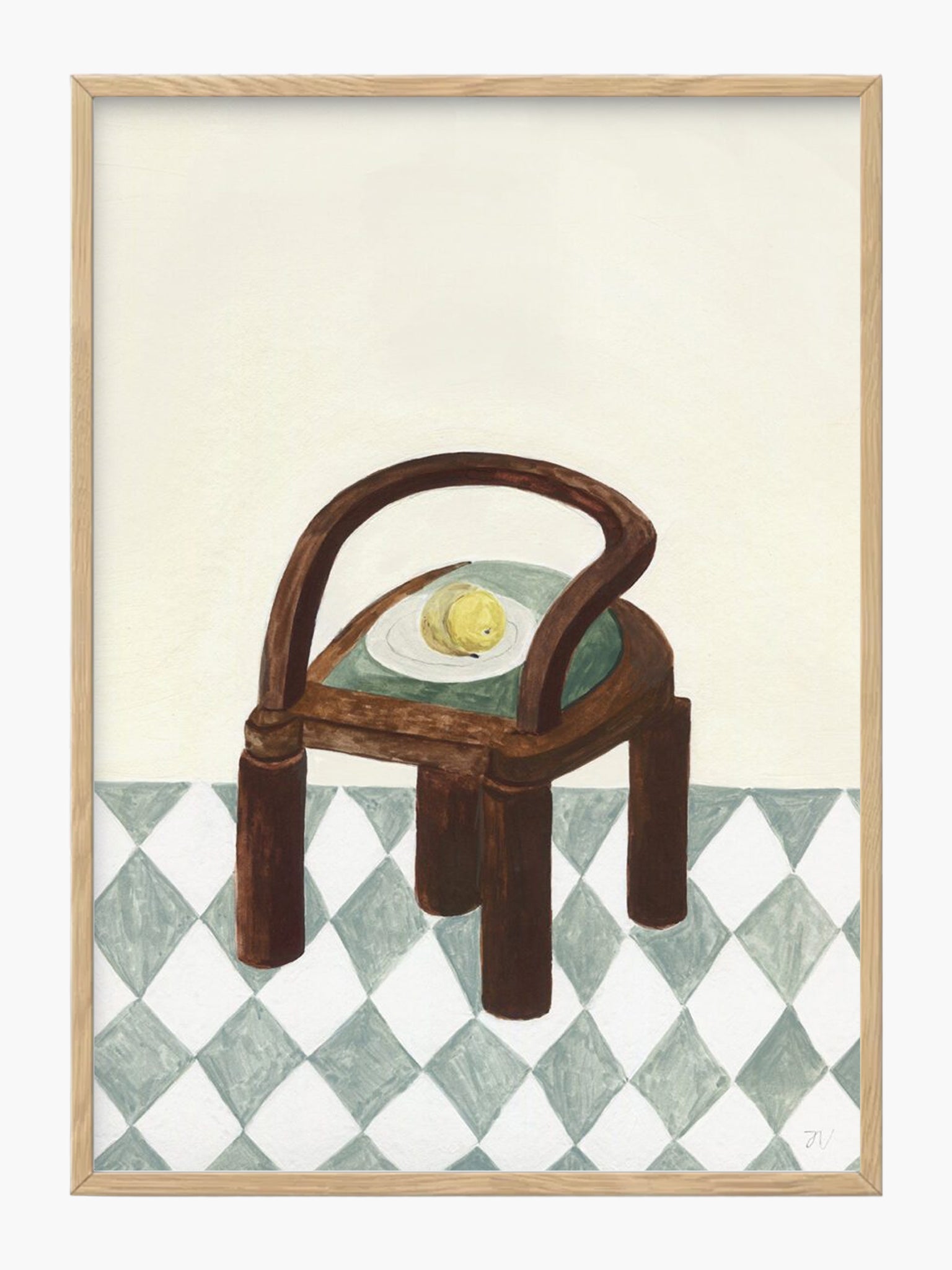Chair with Fruit by Isabelle Vanderplassche (30x40cm)