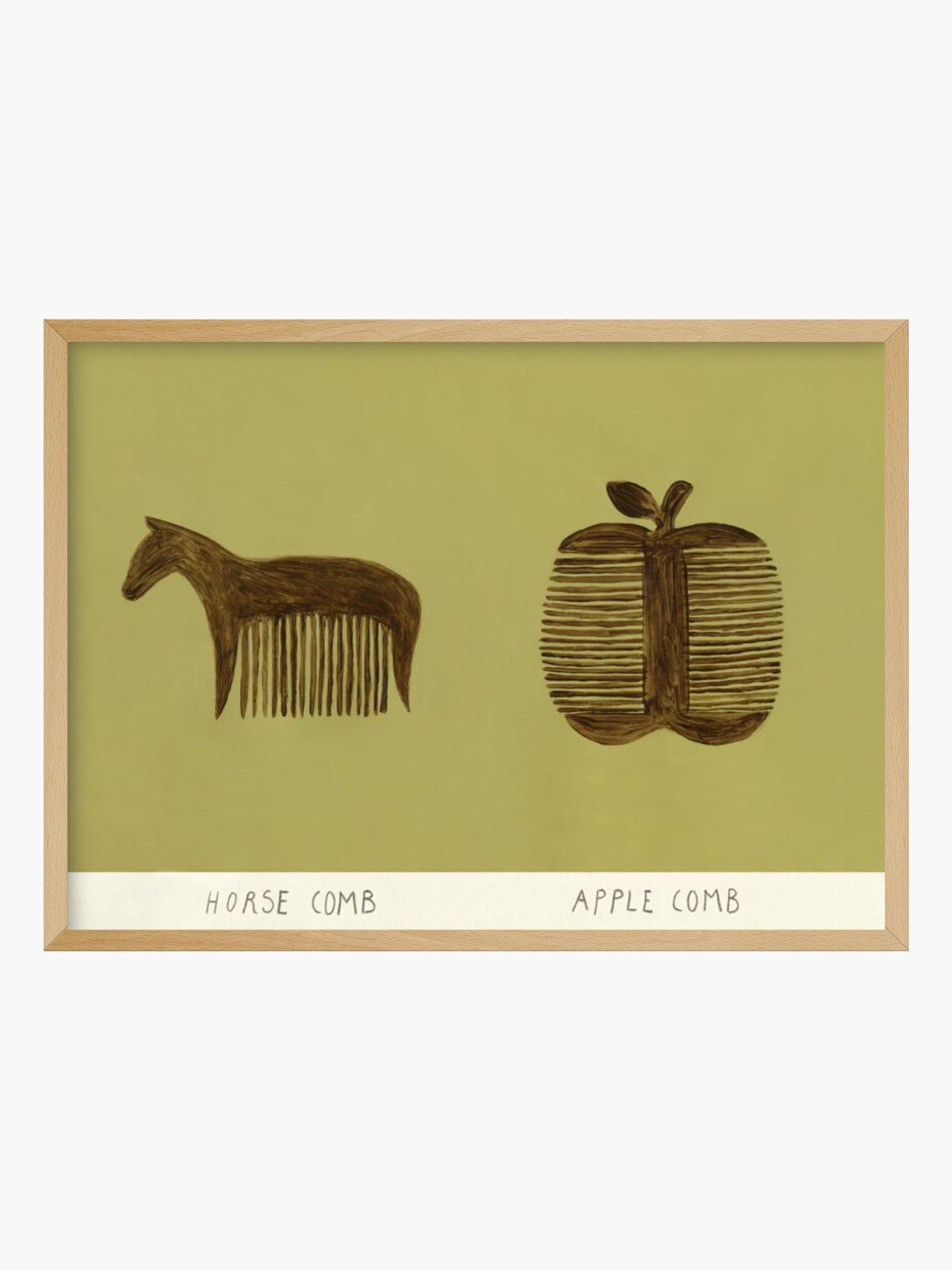 Horse & Apple Comb by Isabelle Vanderplassche (30x40cm)