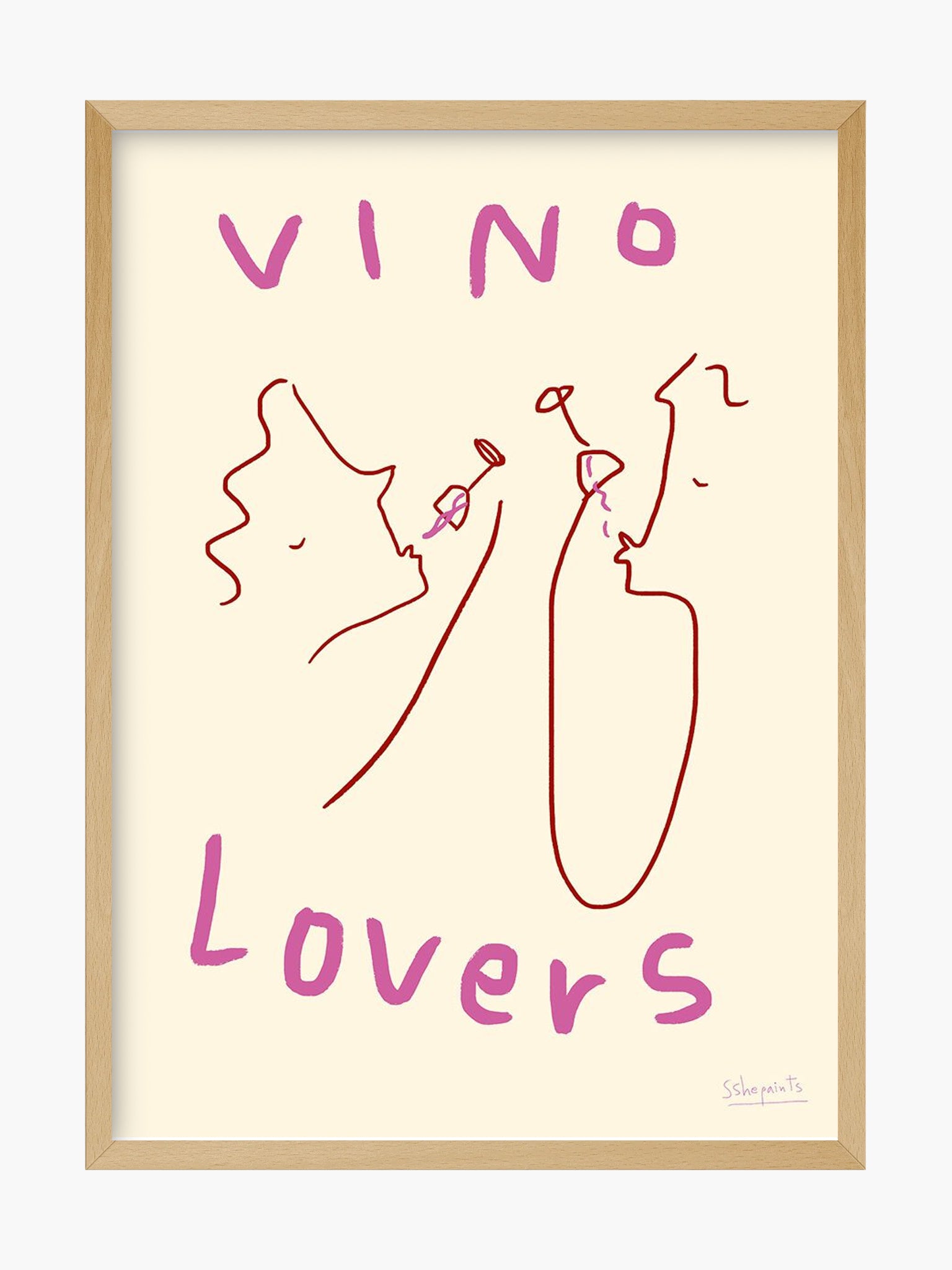 Vino Lovers by Ruby Hughes (30x40cm)